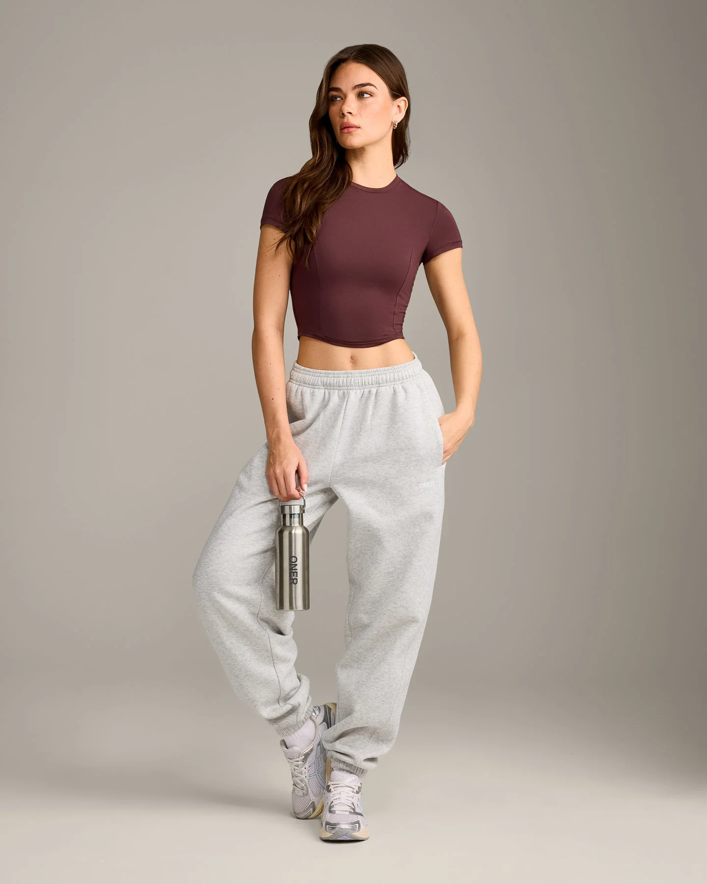 Mellow™ Motion Crew Neck Mid Top | Light Velvet Mocha - Image 3