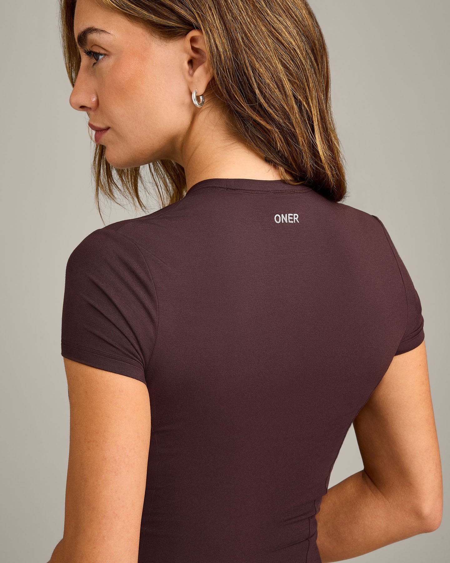 Mellow™ Motion Crew Neck Top | Plum Brown - Image 4
