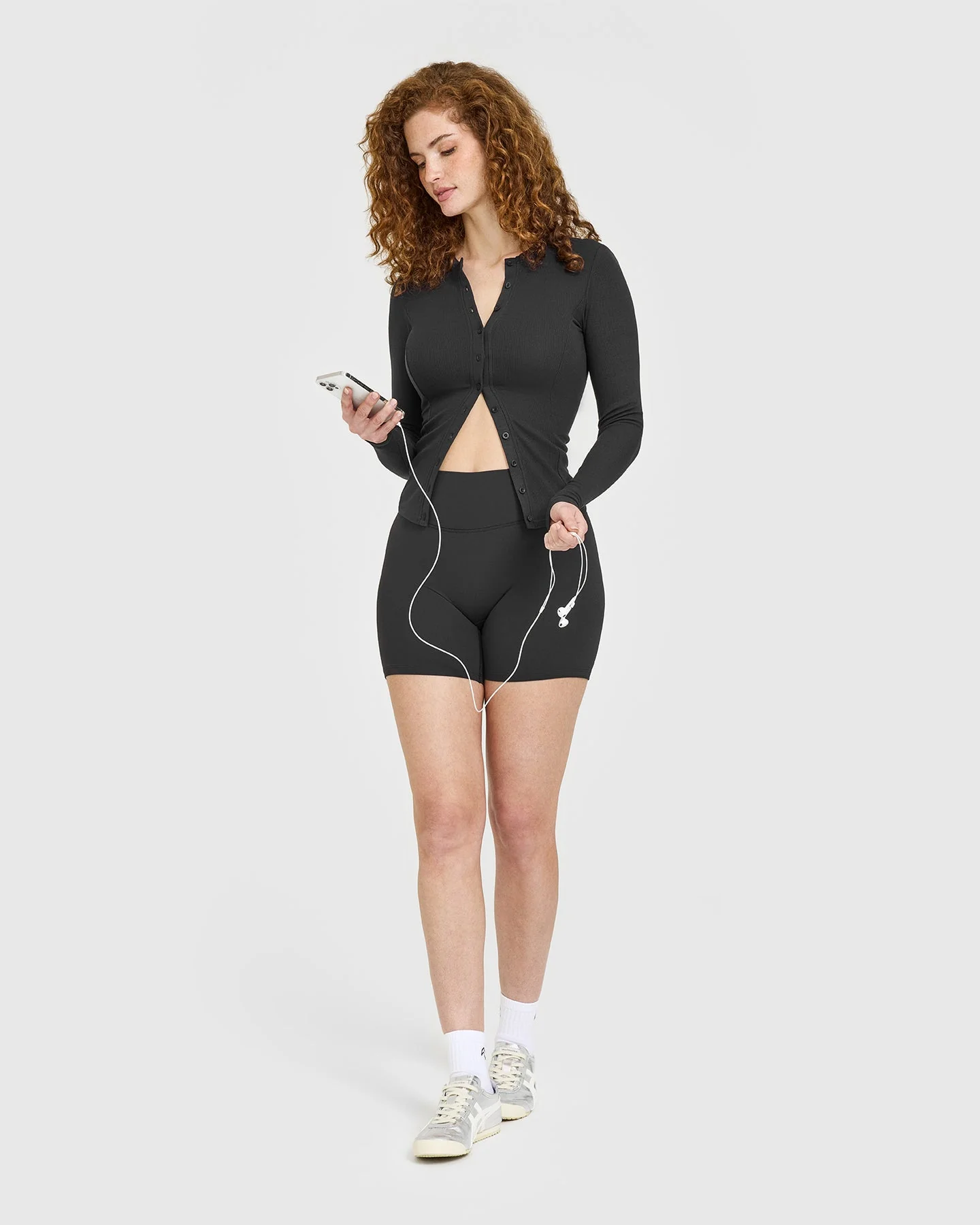 Mellow™ Rib Long Sleeve Cardigan | Soft Black - Image 3