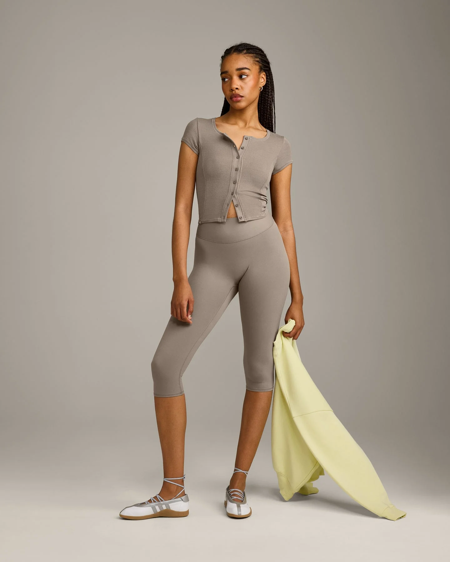Mellow™ Rib Mid Short Sleeve Cardigan | Warm Minky - Image 3