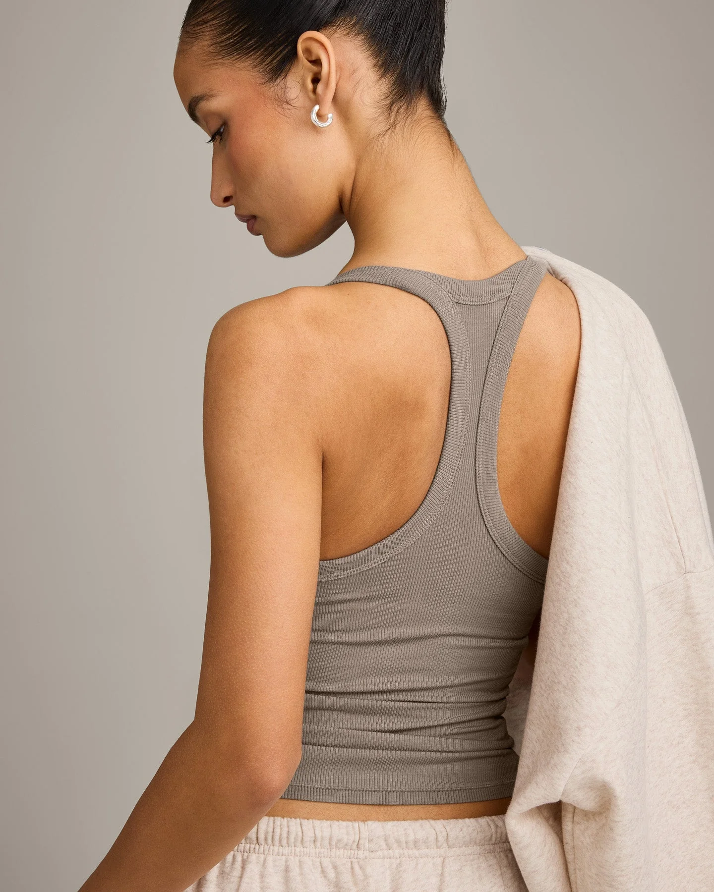 Mellow™ Rib Racer Back Vest with Built in Bra Shelf | Warm Minky - Image 5