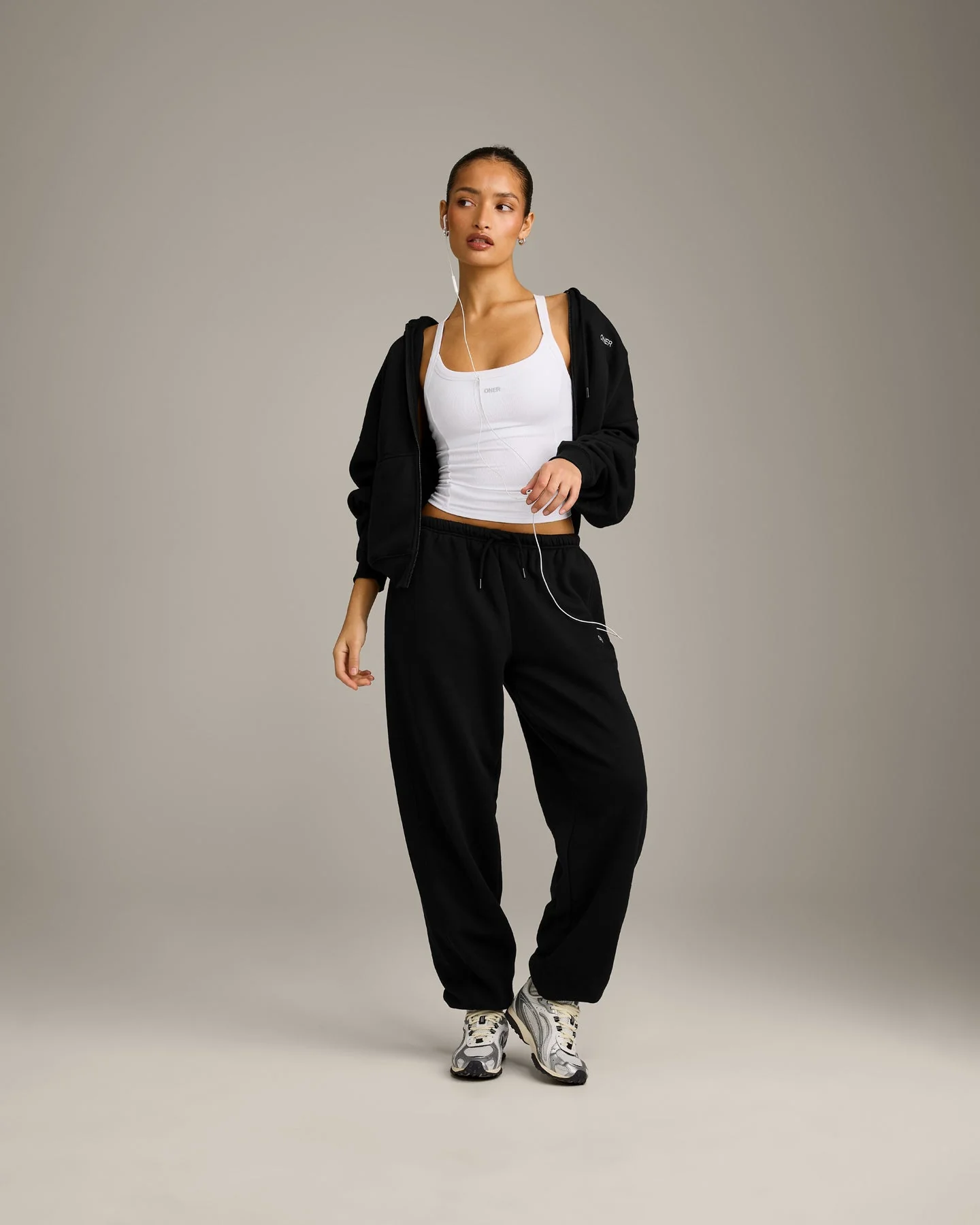Mellow™ Rib Racer Back Vest with Built in Bra Shelf | White - Image 3