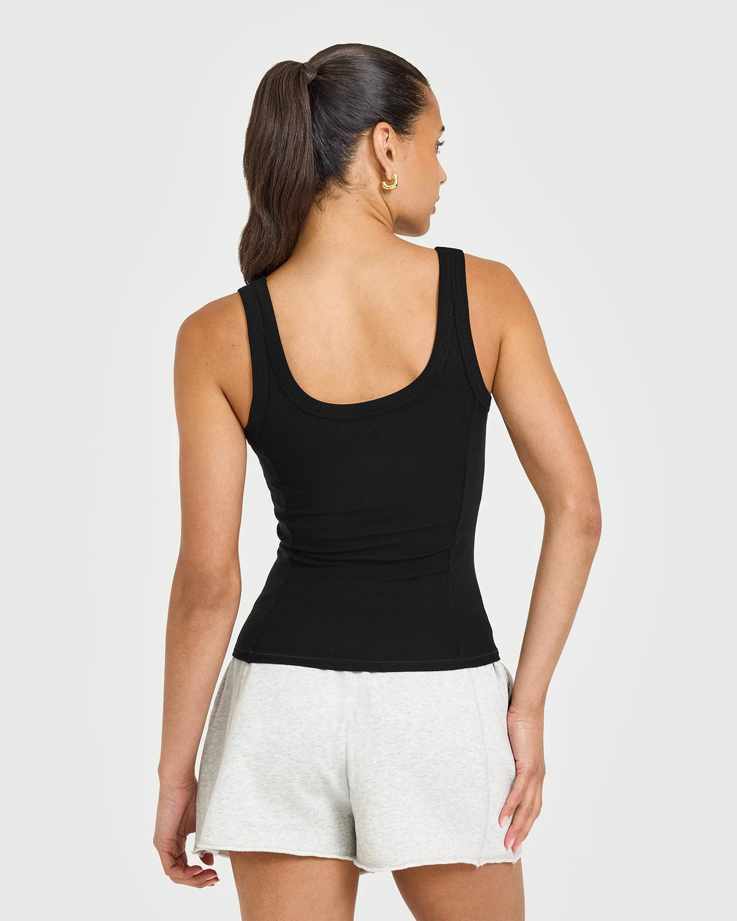 Mellow™ Rib Scoop Neck Vest | Black - Image 2