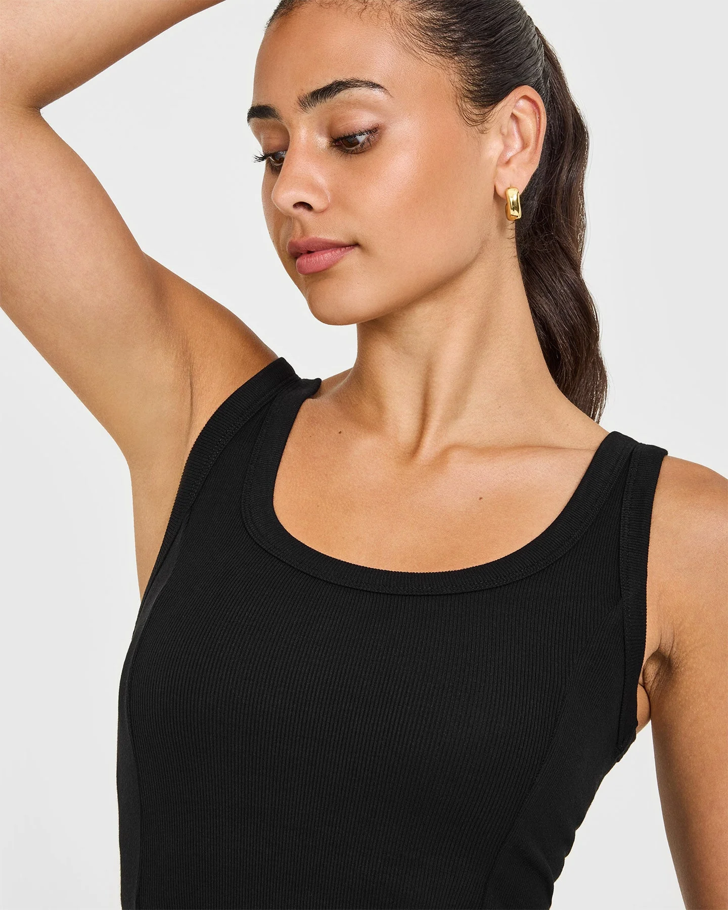 Mellow™ Rib Scoop Neck Vest | Black - Image 5