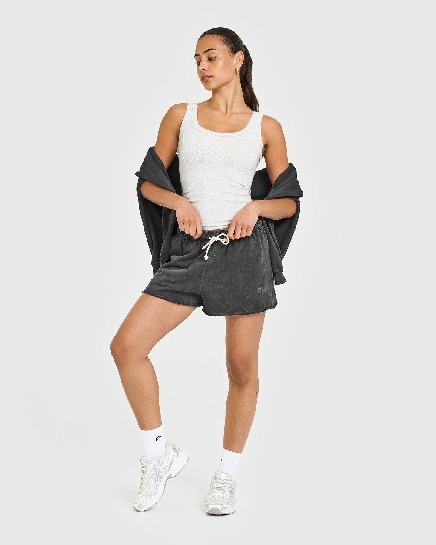 Mellow™ Rib Scoop Neck Vest | Light Grey Marl - Image 3
