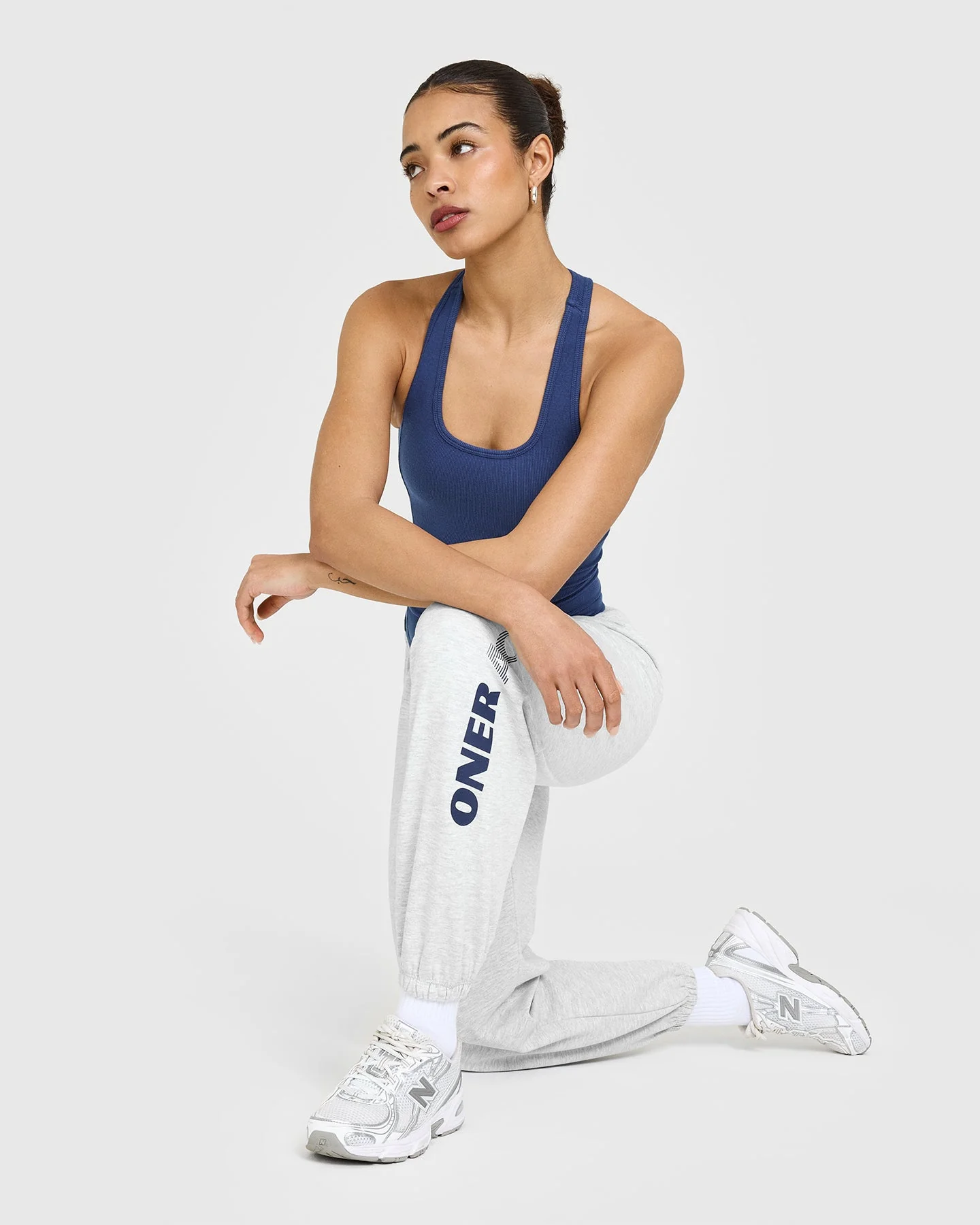 Mellow™ Rib Scoop Neck Vest with Built in Bra Shelf | Shadow Blue - Image 6
