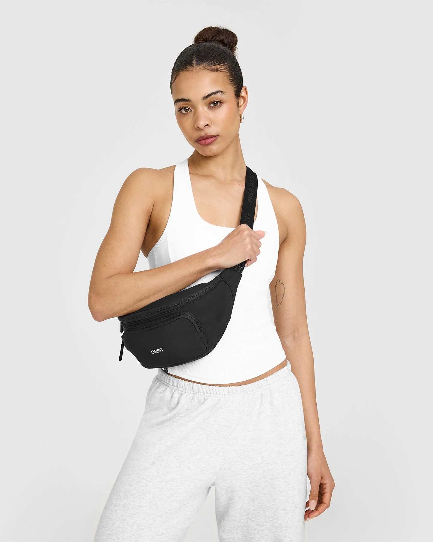 Mellow™ Rib Scoop Neck Vest with Built in Bra Shelf | White - Image 6