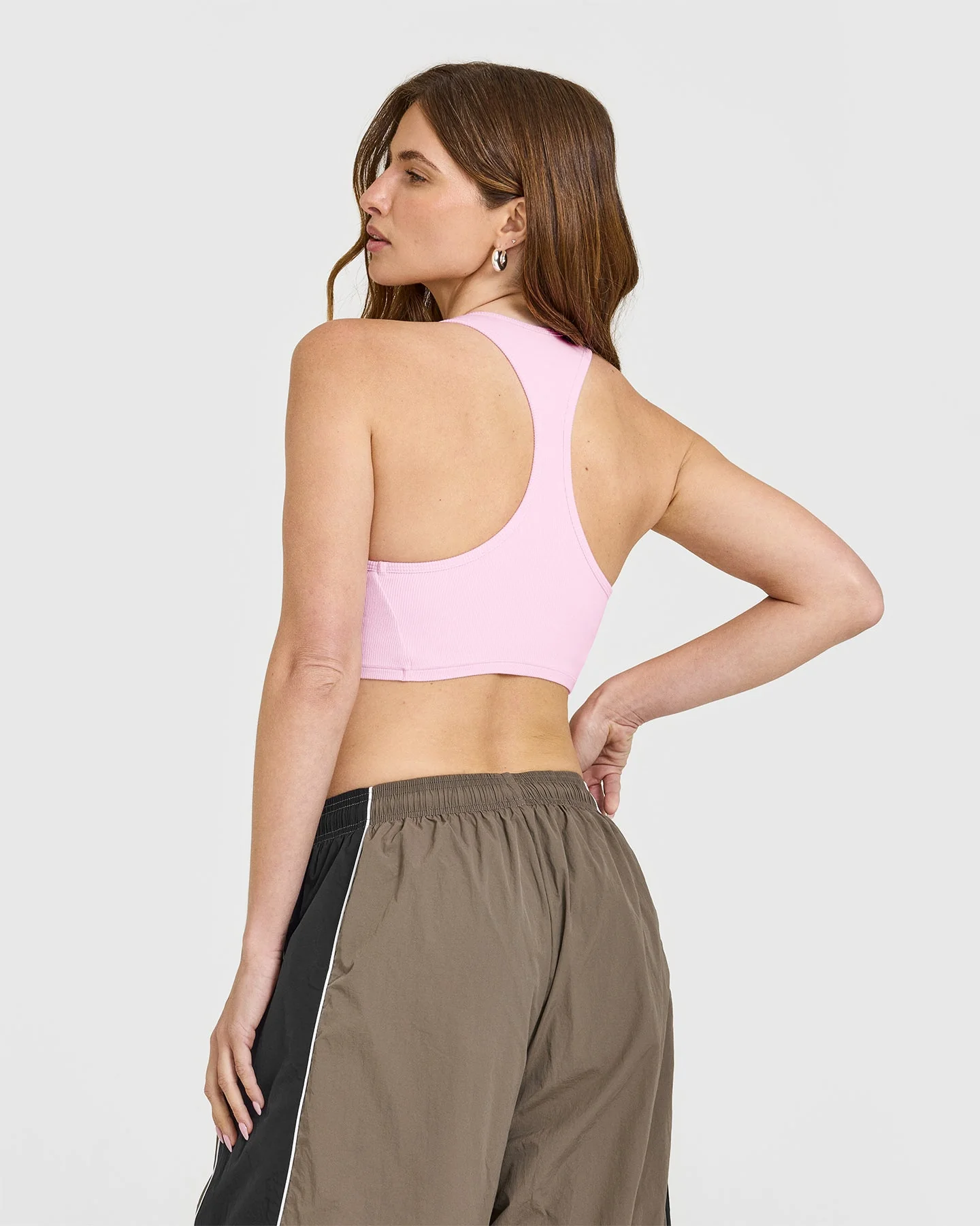 Mellow™ Rib Square Neck Bra | Chalk Pink - Image 4