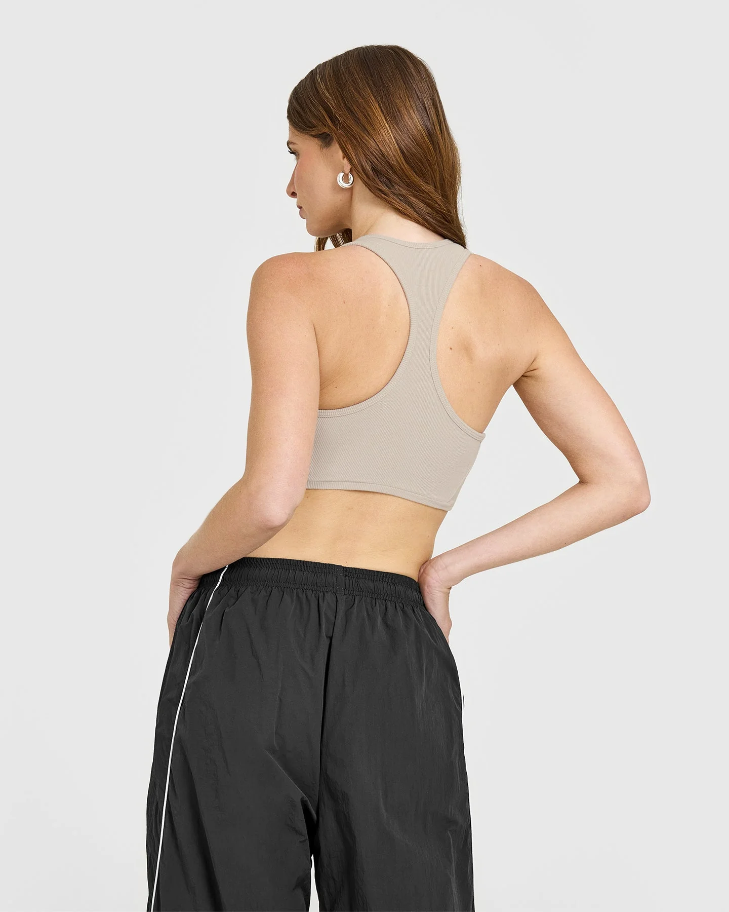 Mellow™ Rib Square Neck Bra | Cloud Grey - Image 2