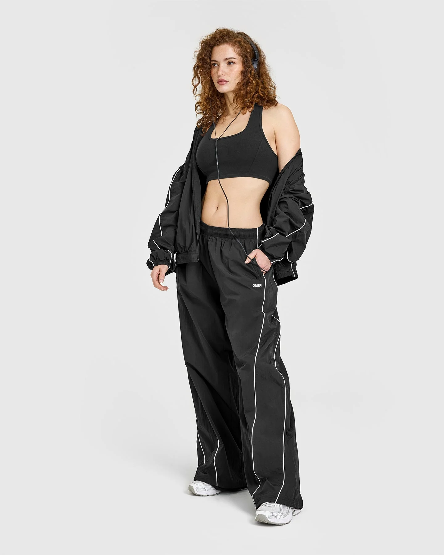 Mellow™ Rib Square Neck Bra | Soft Black - Image 3