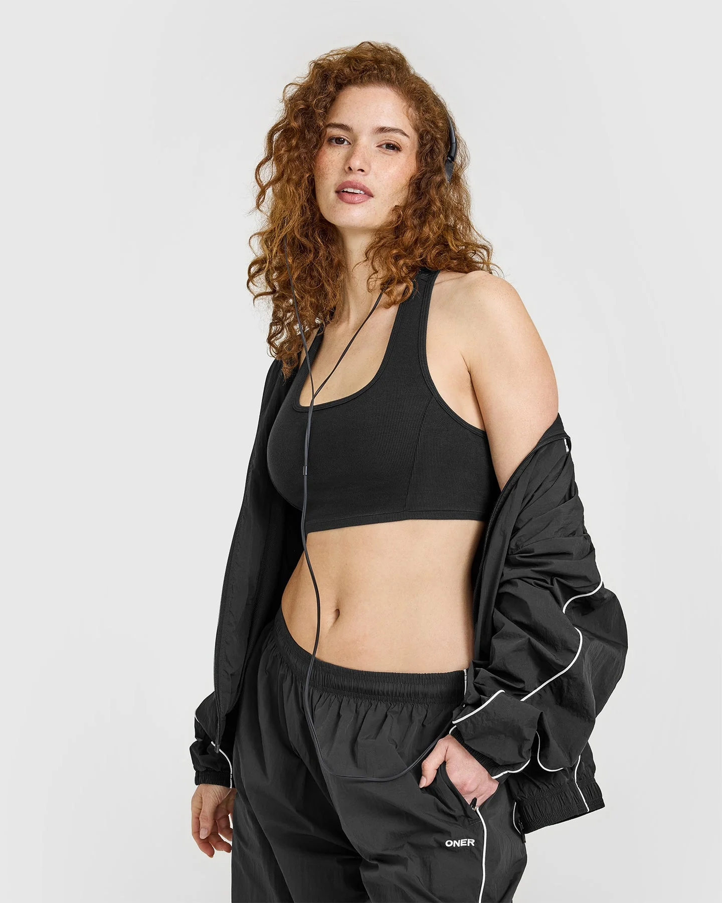 Mellow™ Rib Square Neck Bra | Soft Black - Image 6