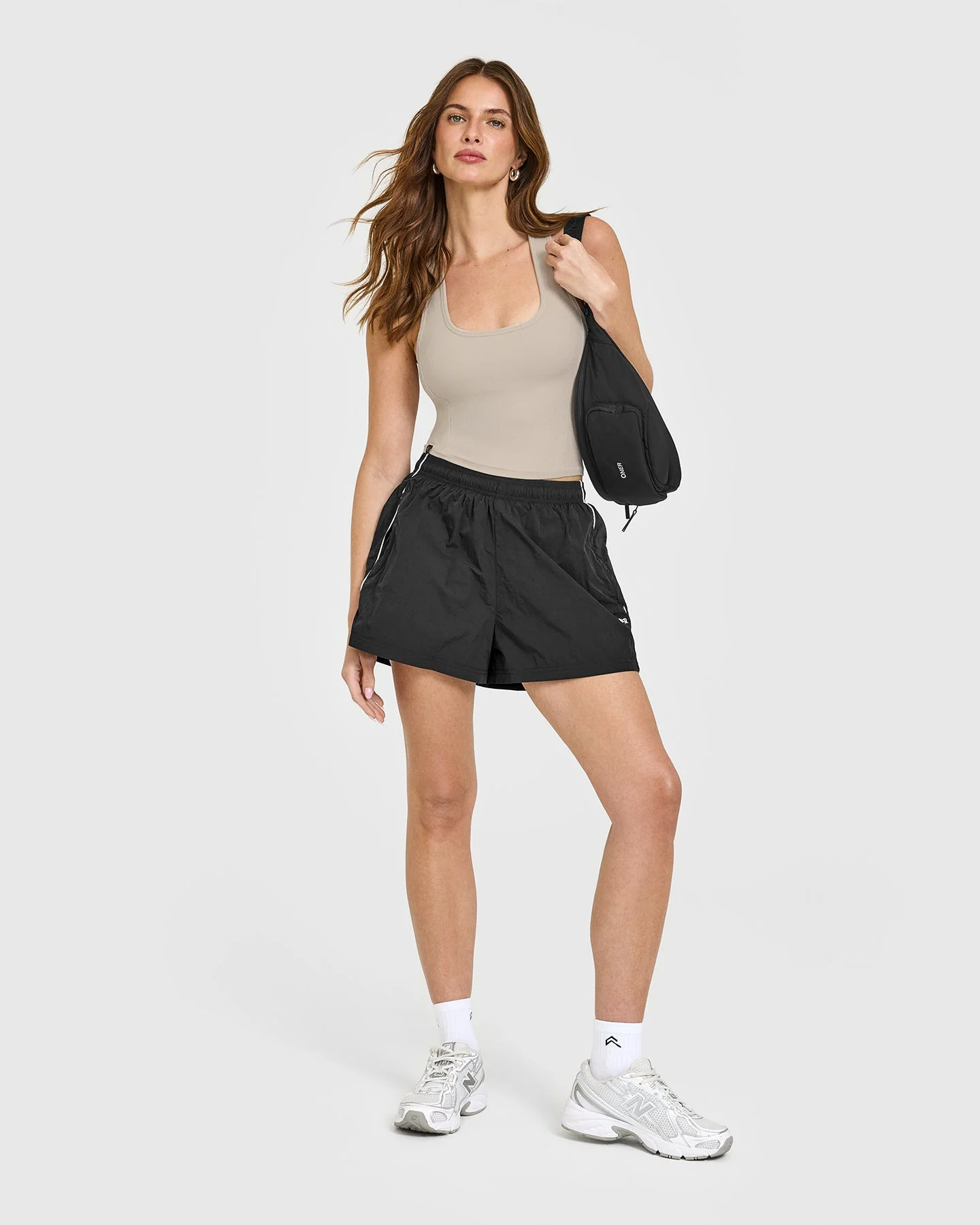 Mellow™ Rib Square Neck Mid Vest with Built in Bra Shelf | Cloud Grey - Image 3