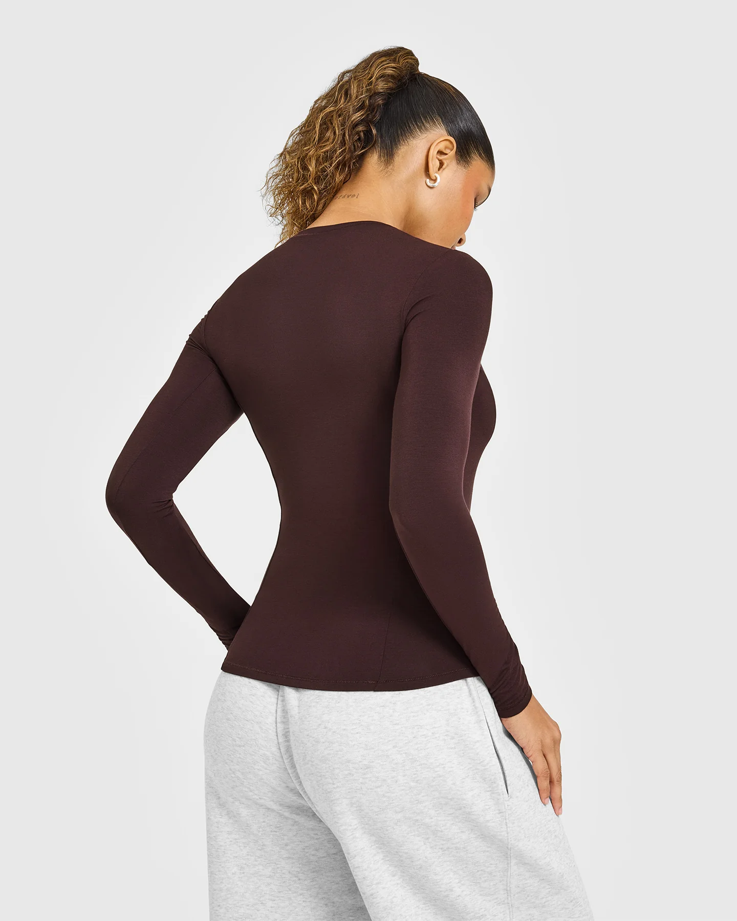 Mellow™ Soft Long Sleeve Top | Plum Brown - Image 4