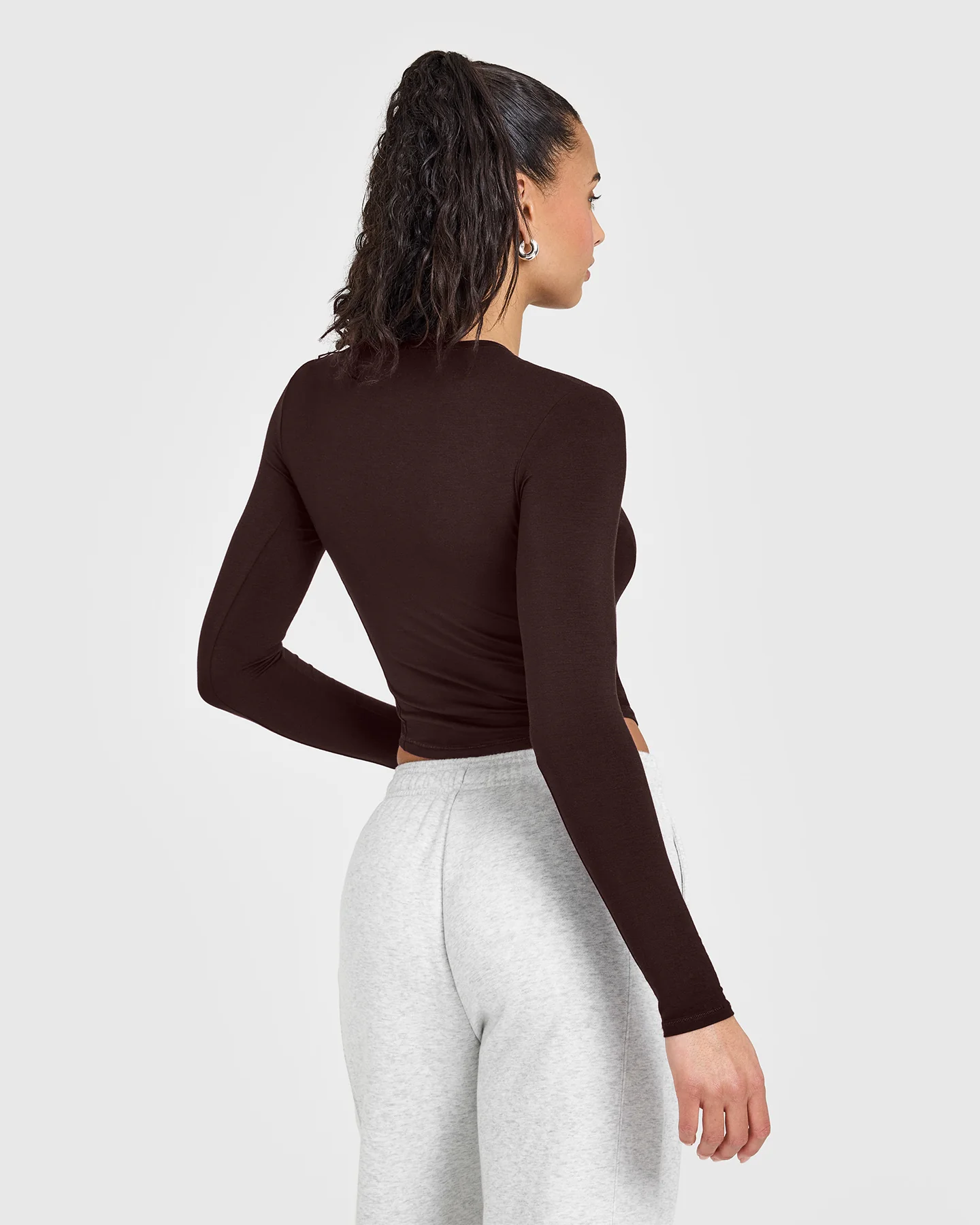 Mellow™ Soft Mid Long Sleeve Top | 70% Cocoa - Image 2