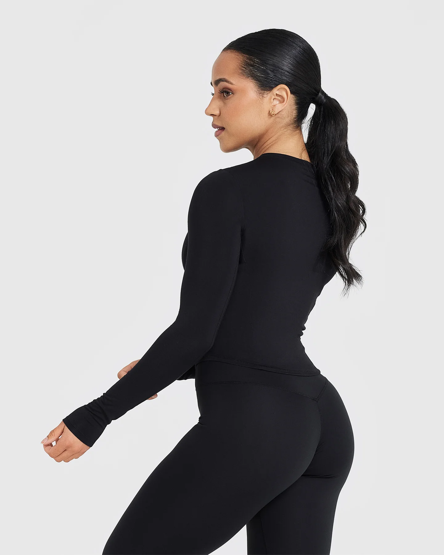 Mellow™ Soft Mid Long Sleeve Top | Black - Image 2