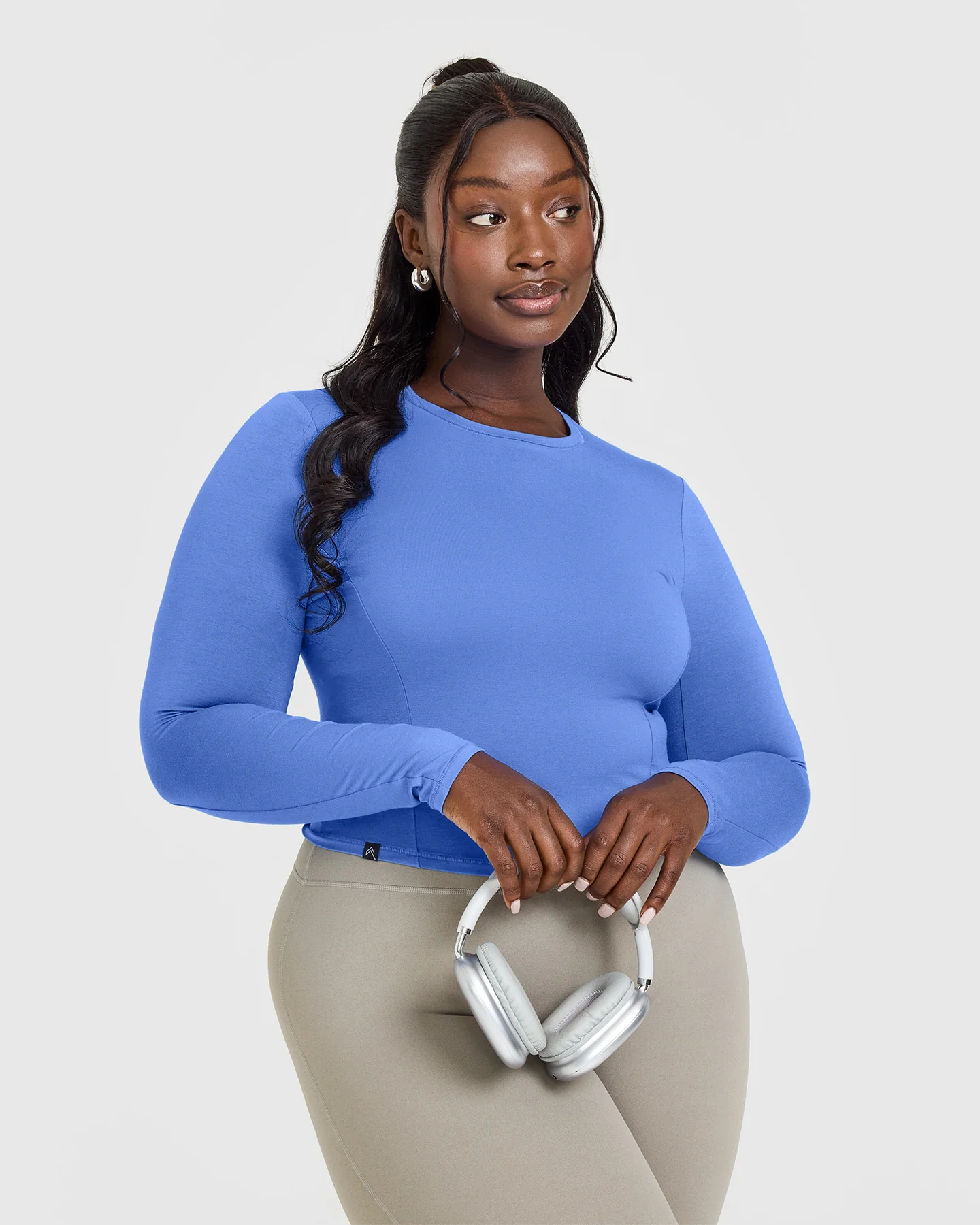 Mellow™ Soft Mid Long Sleeve Top | Glaucous Blue - Image 3