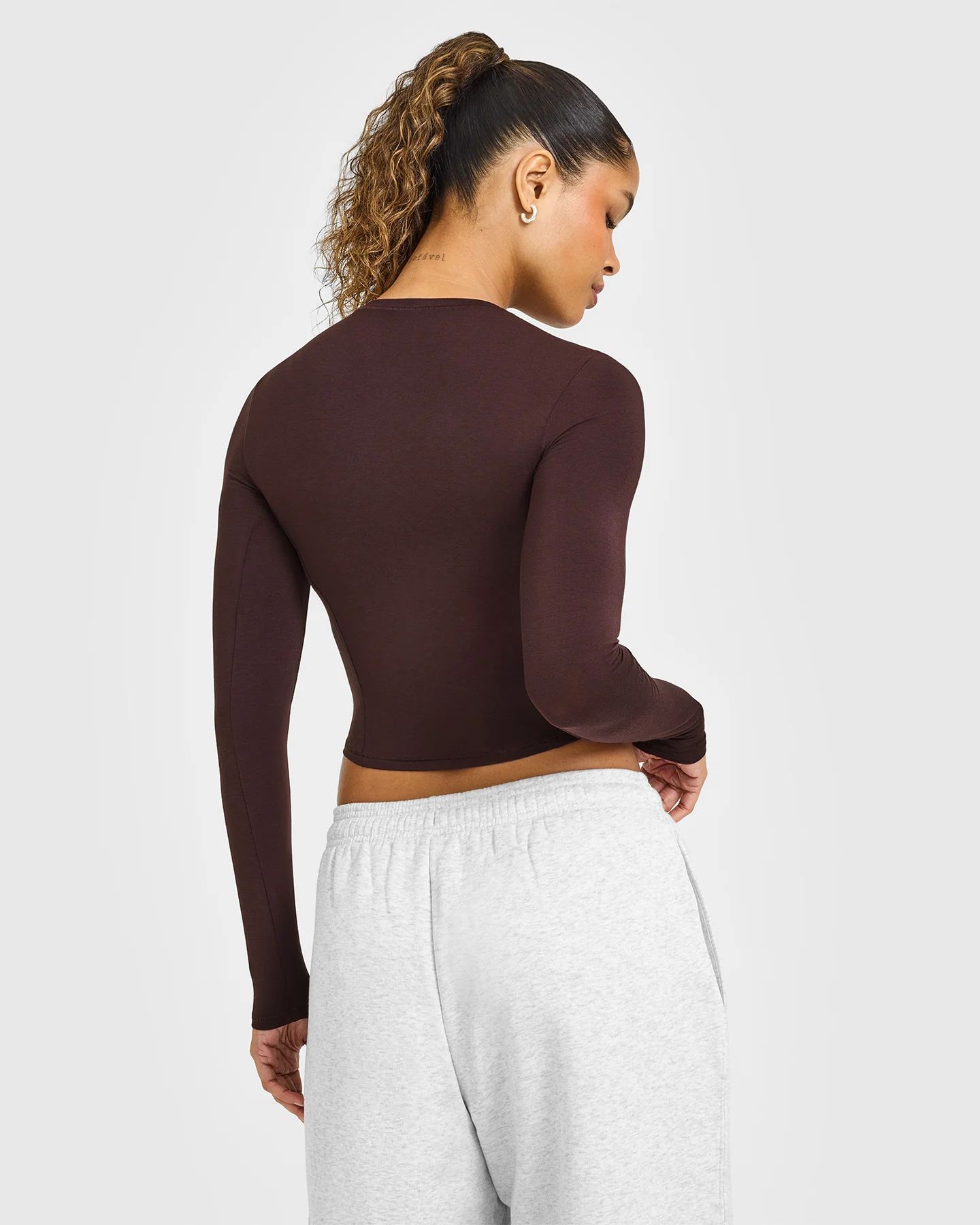 Mellow™ Soft Mid Long Sleeve Top | Plum Brown - Image 5