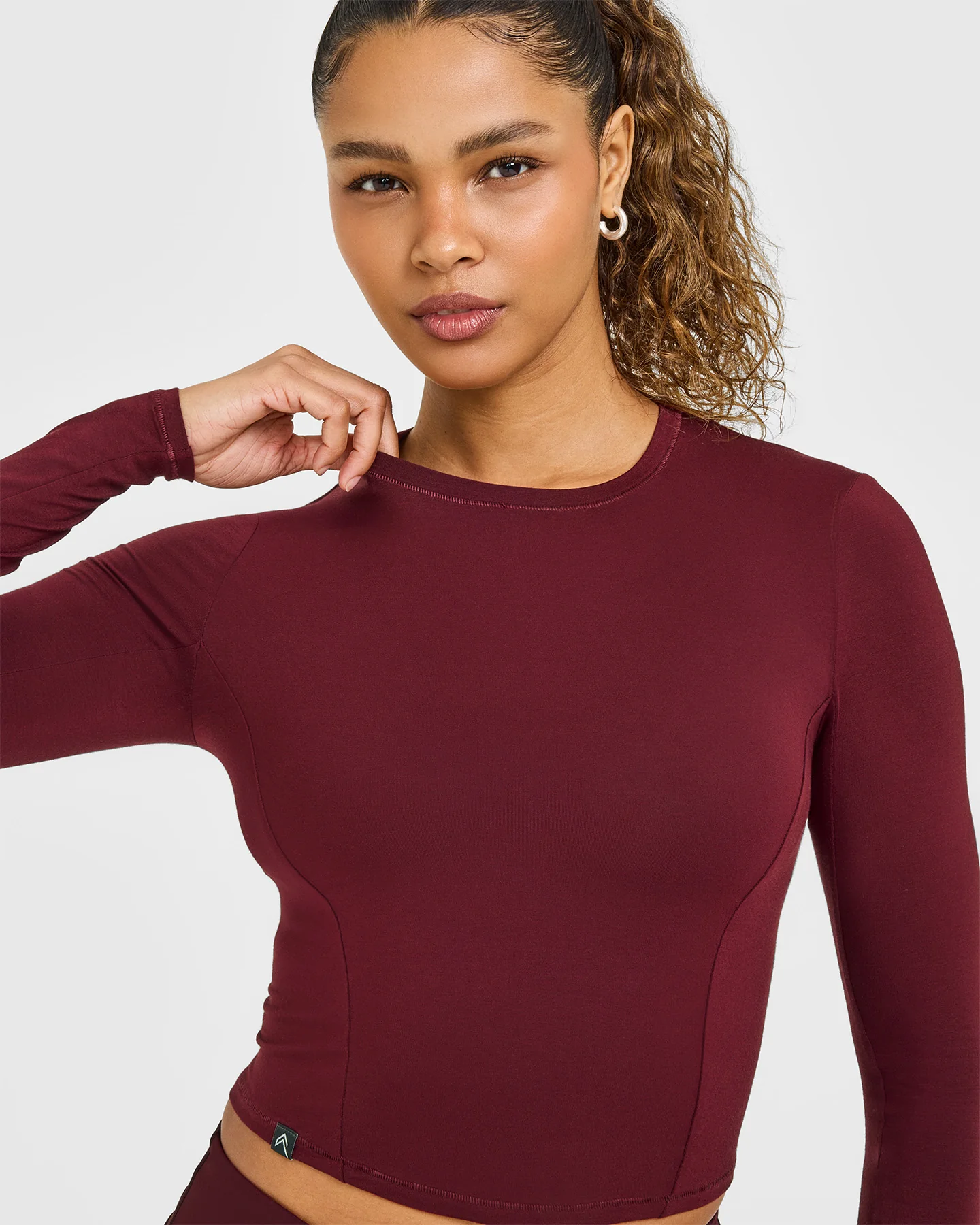 Mellow™ Soft Mid Long Sleeve Top | Rosewood - Image 3