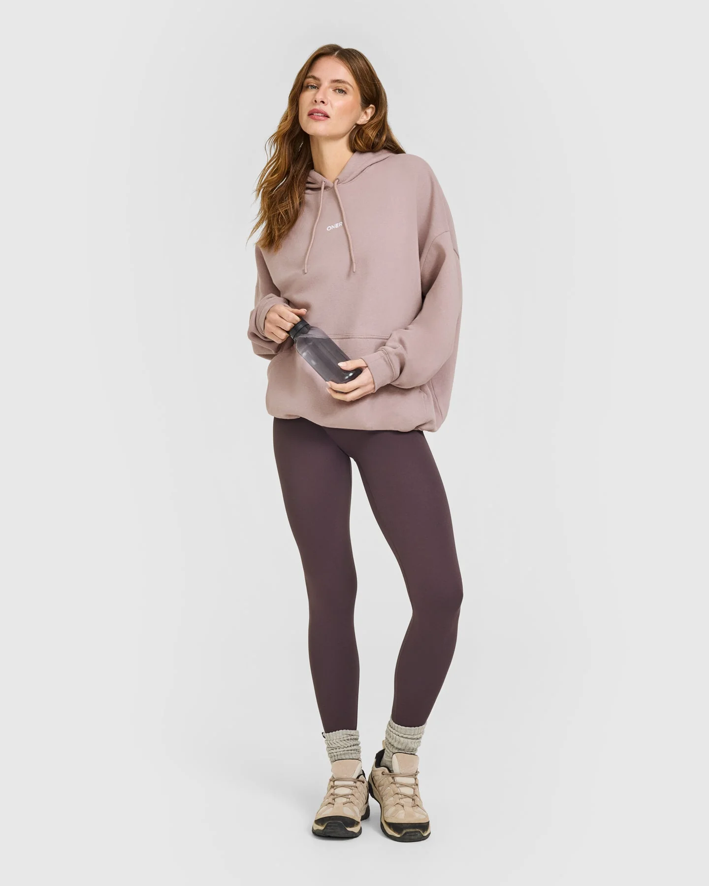 Mid Weight Relaxed Hoodie | Dusty Purple - Image 3