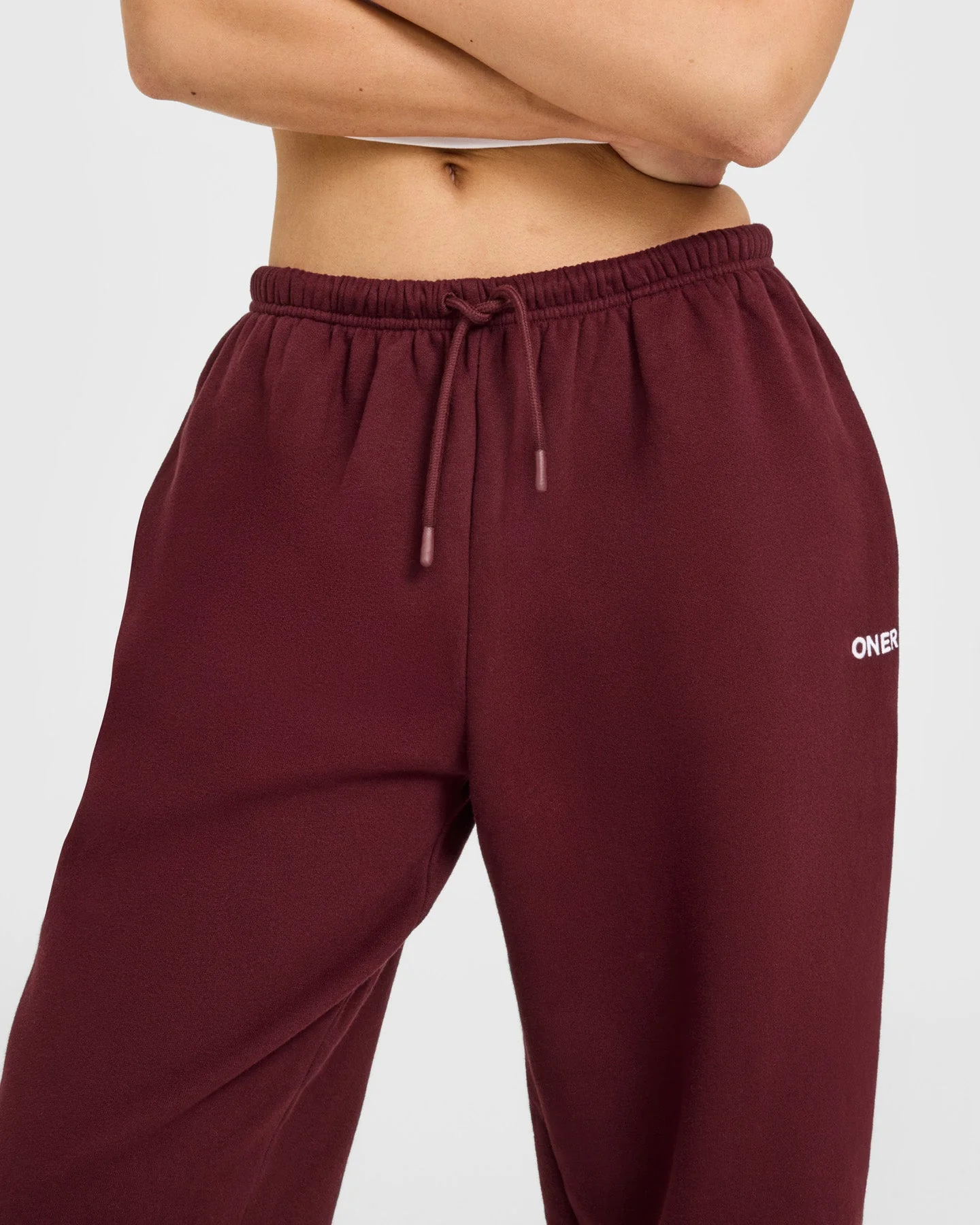 Mid Weight Relaxed Joggers | Rosewood - Image 2