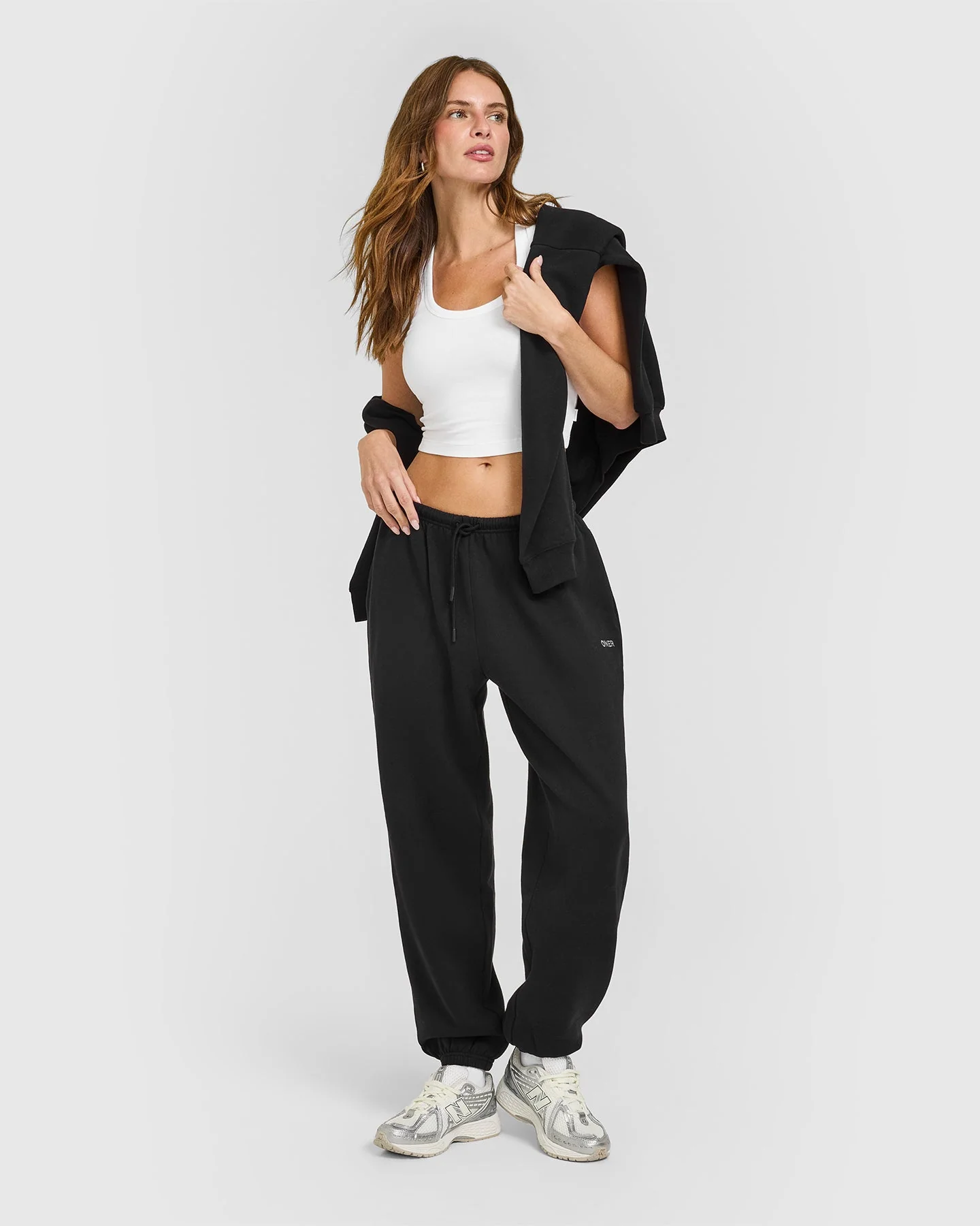 Mid Weight Relaxed Joggers | Soft Black - Image 3