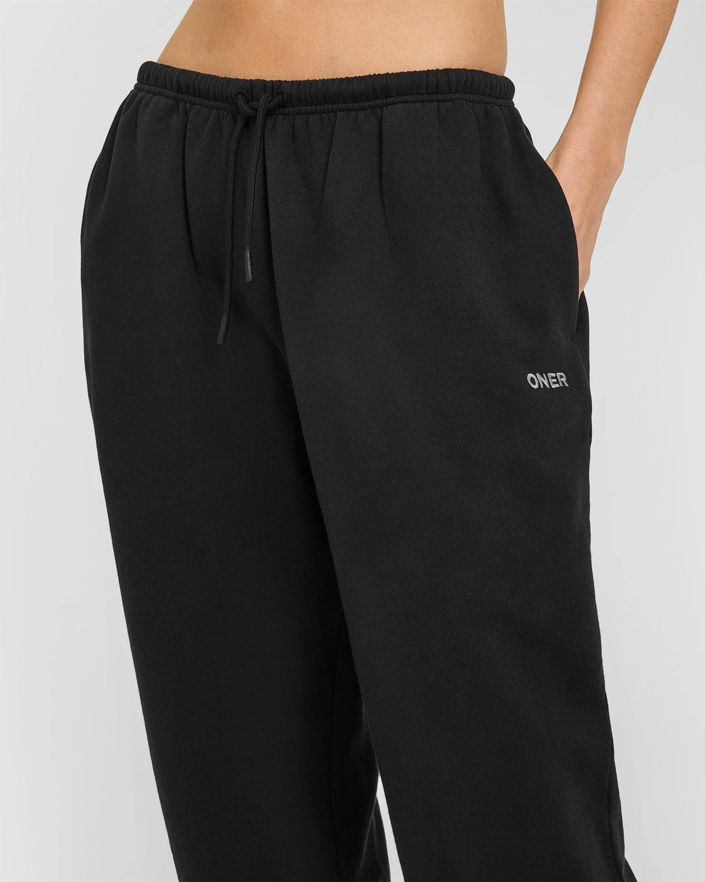 Mid Weight Relaxed Joggers | Soft Black - Image 5
