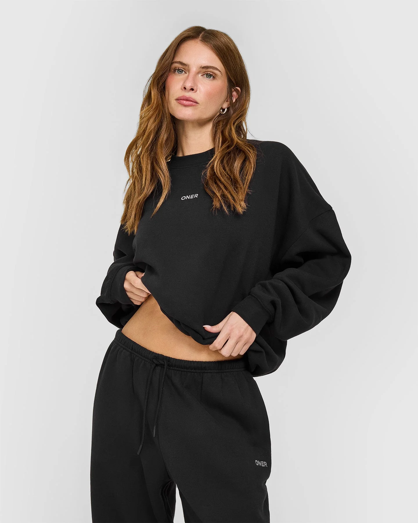Mid Weight Relaxed Joggers | Soft Black - Image 6