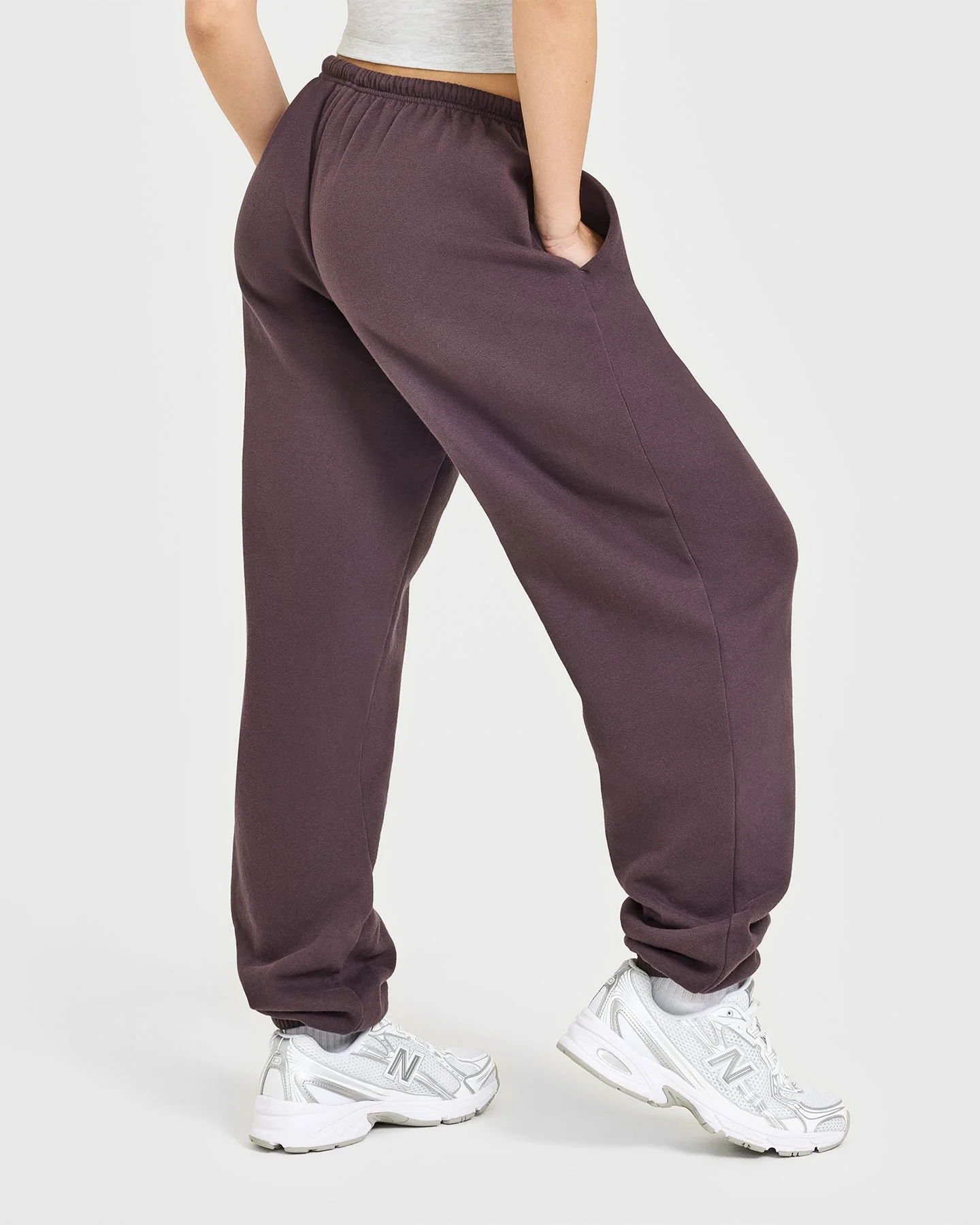 Mid Weight Relaxed Joggers | Umber Brown - Image 2