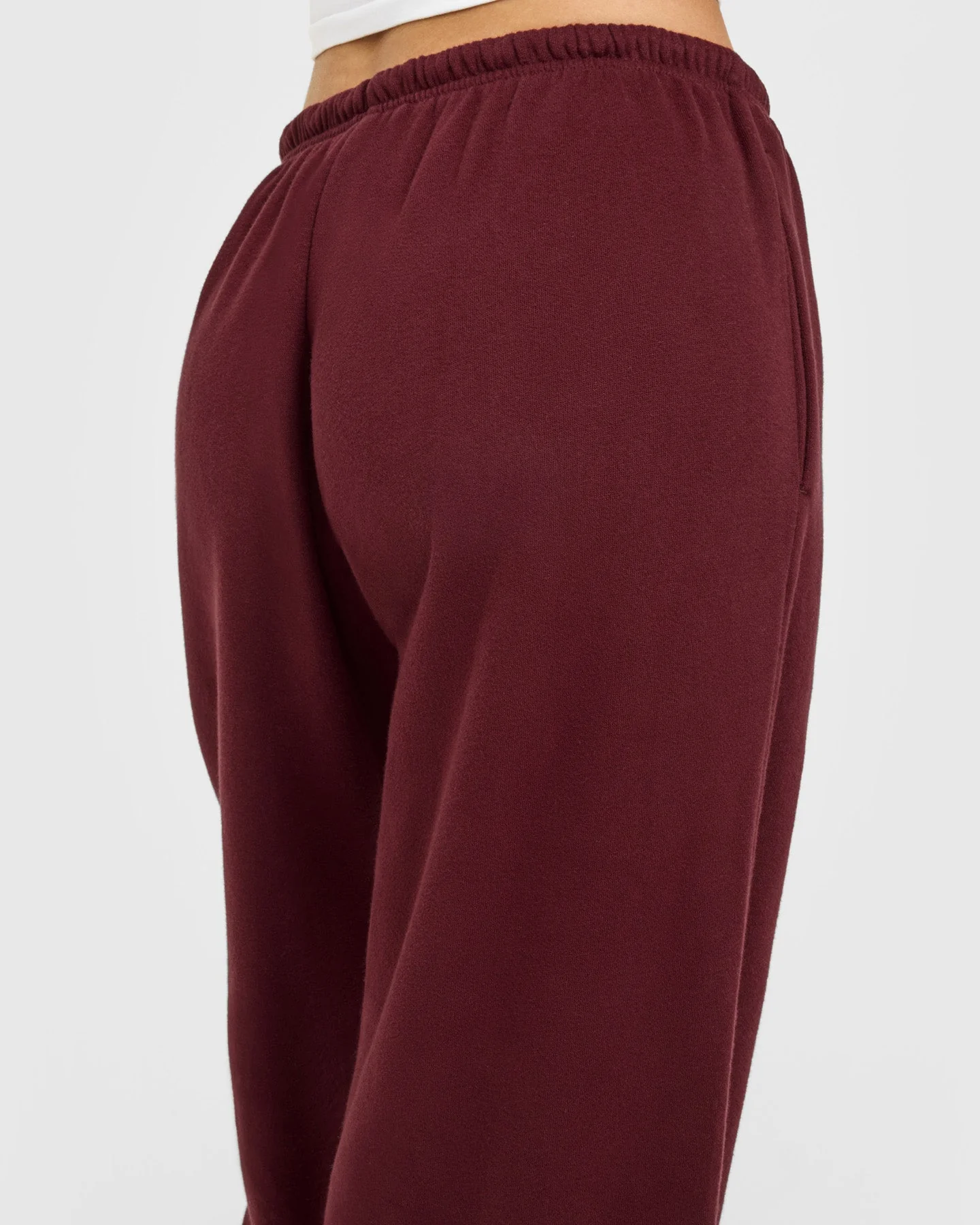 Mid Weight Relaxed Straight Leg Joggers | Rosewood - Image 4