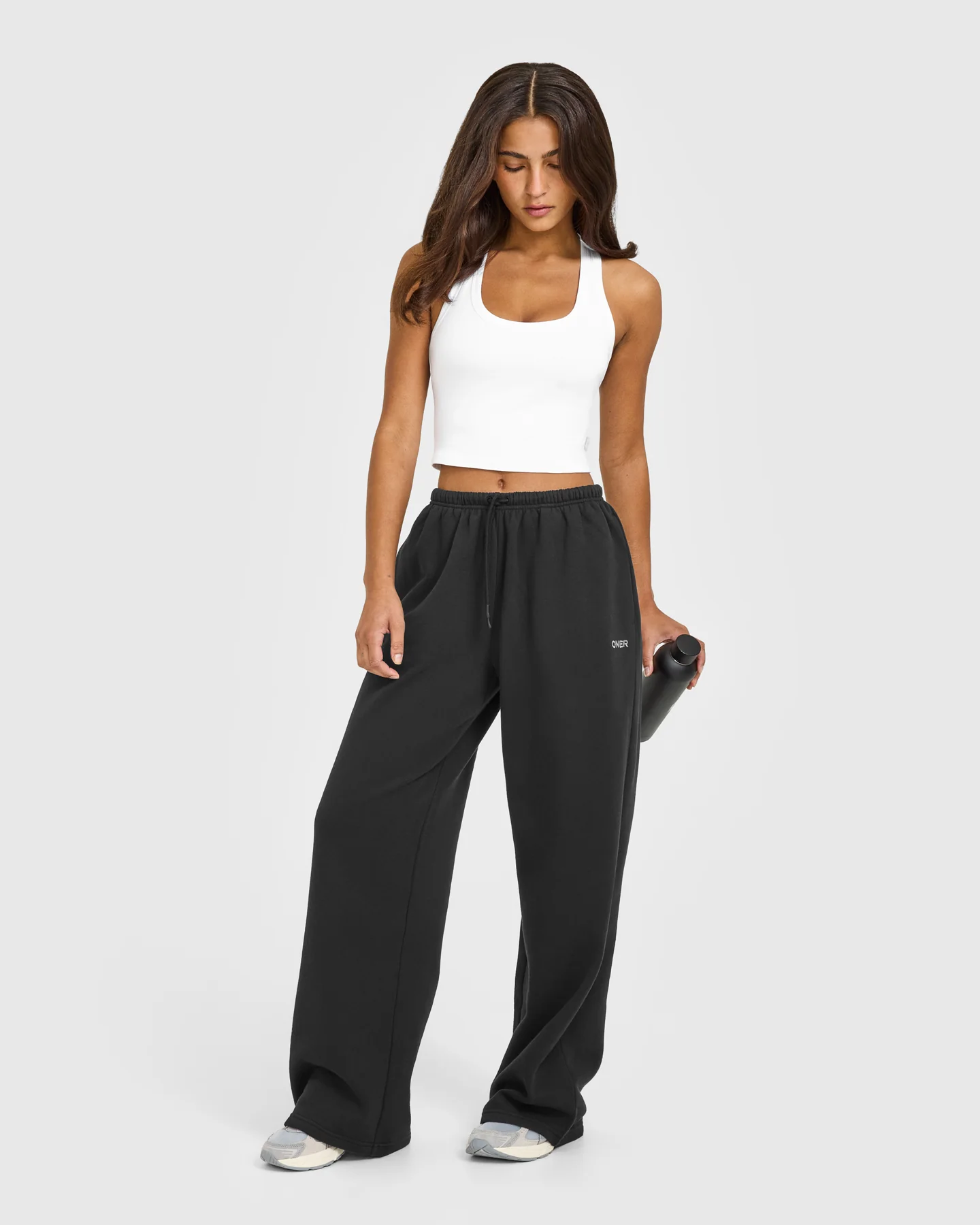 Mid Weight Relaxed Straight Leg Joggers | Soft Black - Image 3