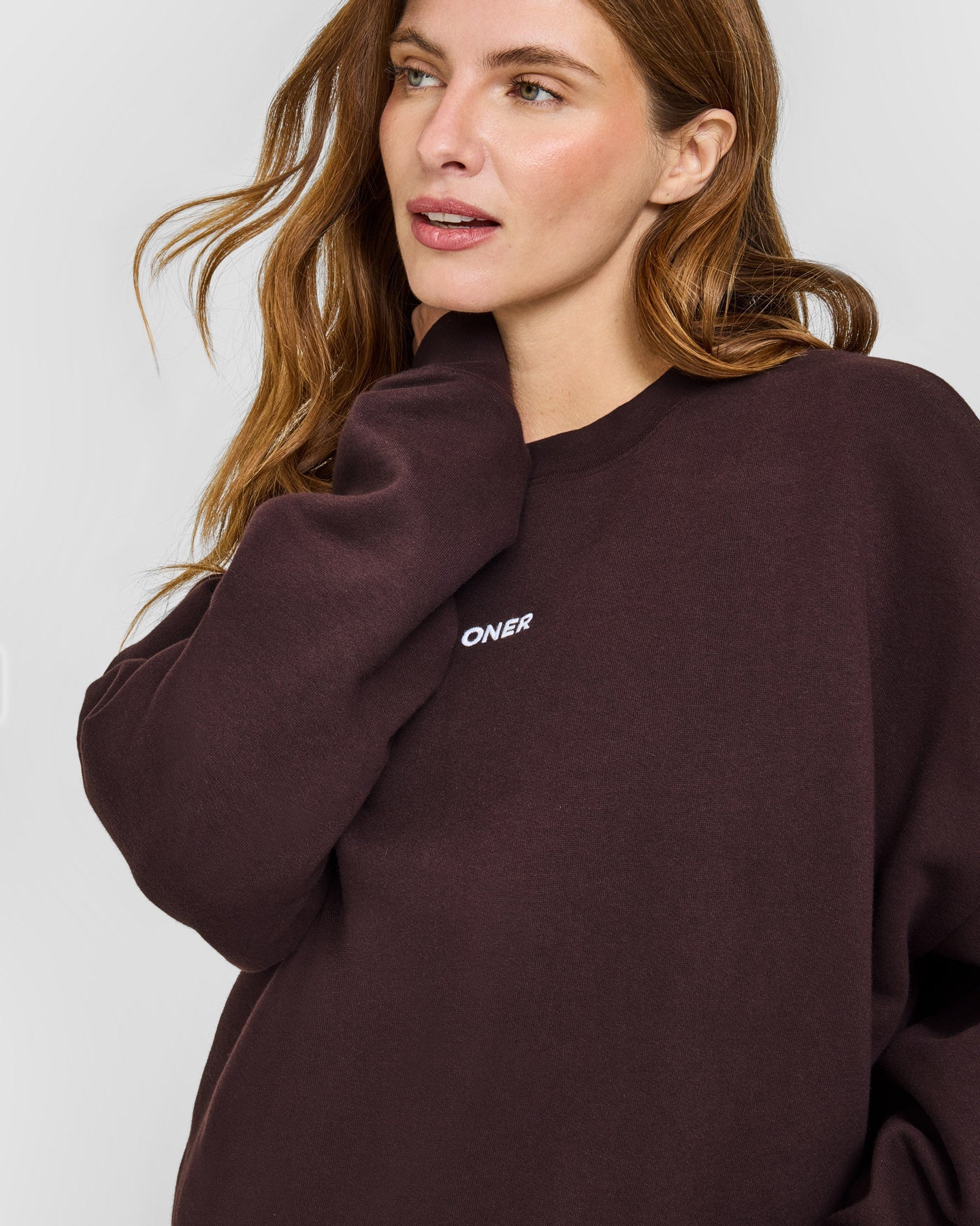 Mid Weight Sweatshirt | Plum Brown - Image 3