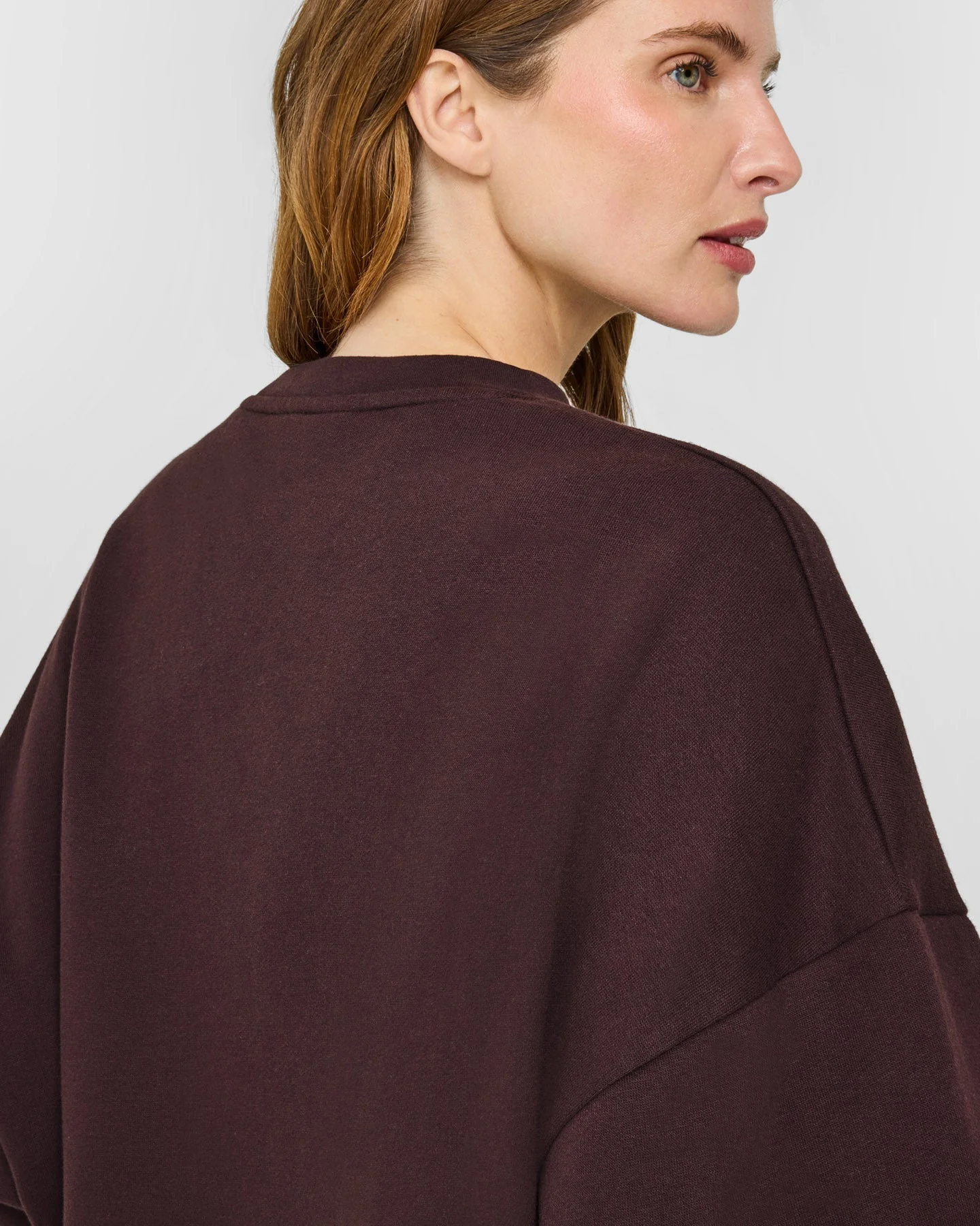 Mid Weight Sweatshirt | Plum Brown - Image 5