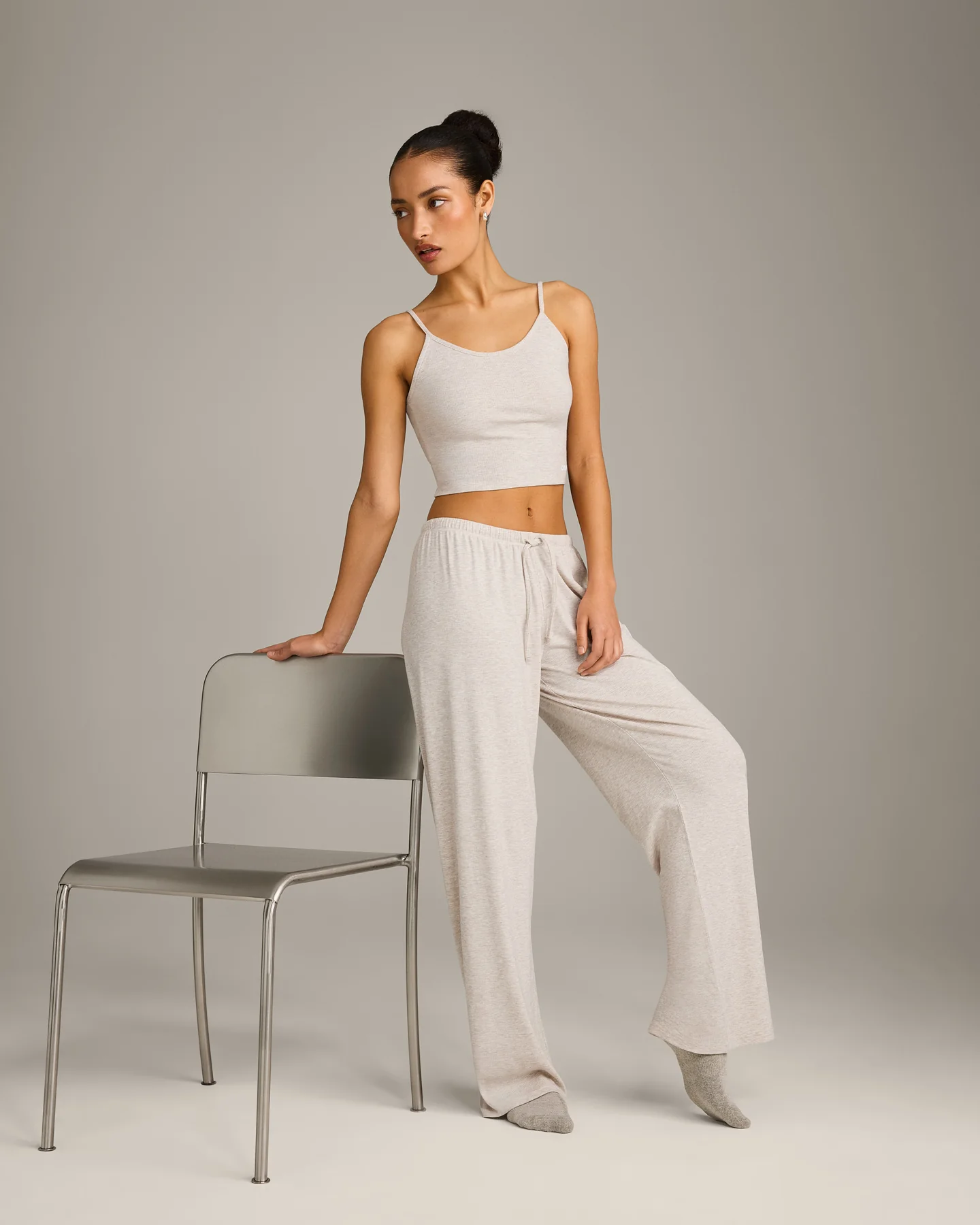 Oner At Home Night Bottoms | Oat Marl - Image 3