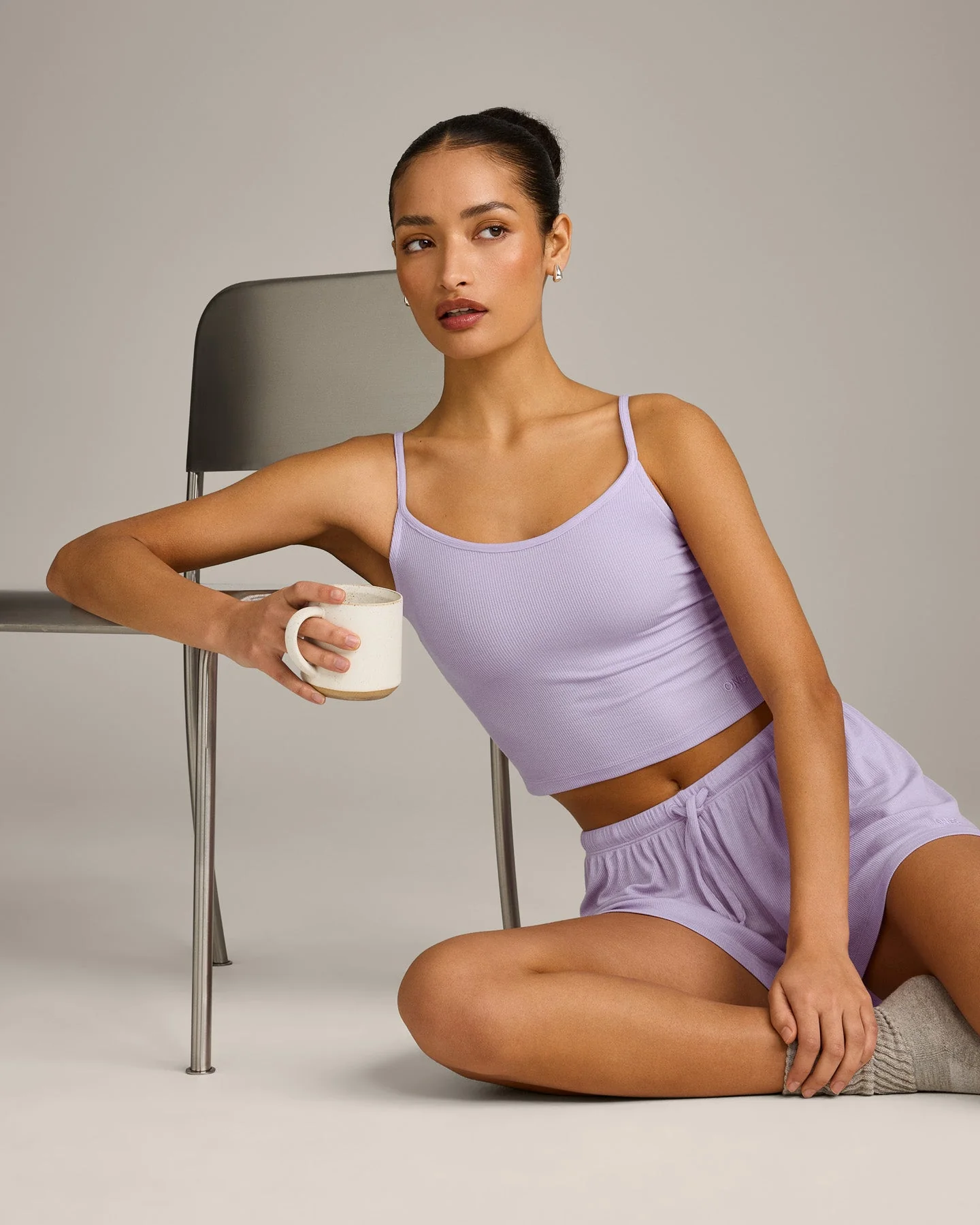 Oner At Home Night Strappy Mid Vest | Light Lavender Purple - Image 6