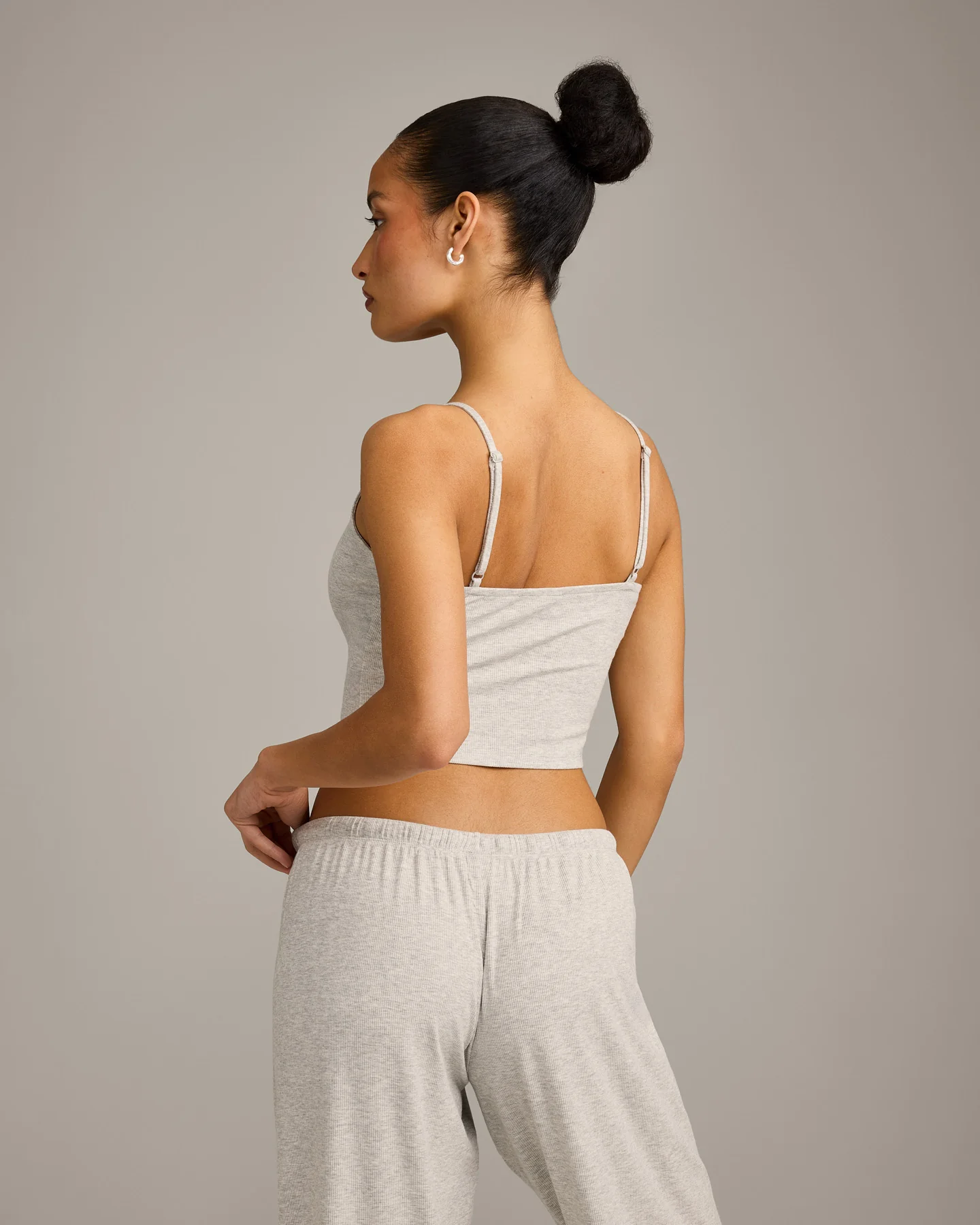 Oner At Home Night Strappy Mid Vest | Oat Marl - Image 6