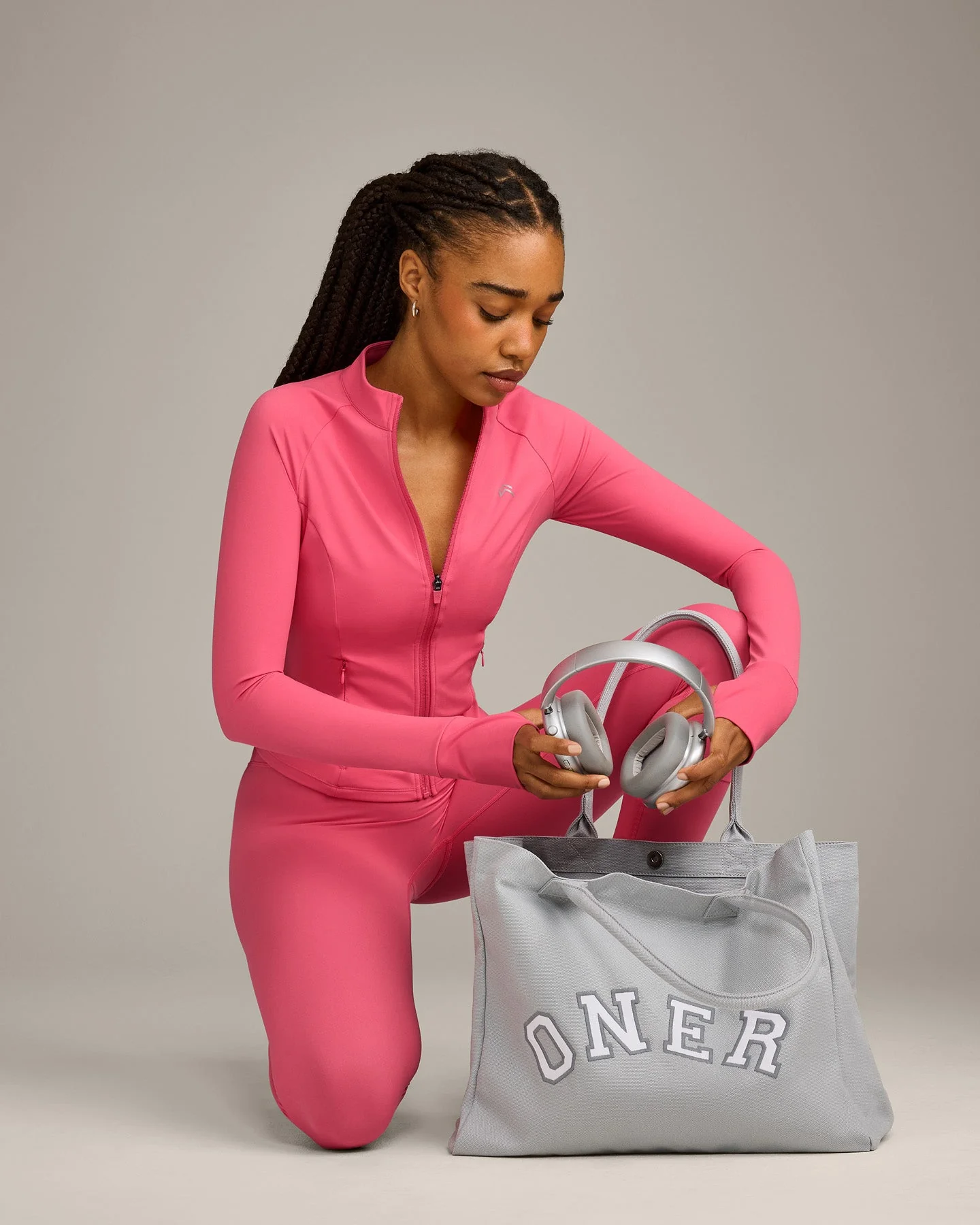 Oner Girlfriend Canvas Tote | Platinum Grey - Image 2