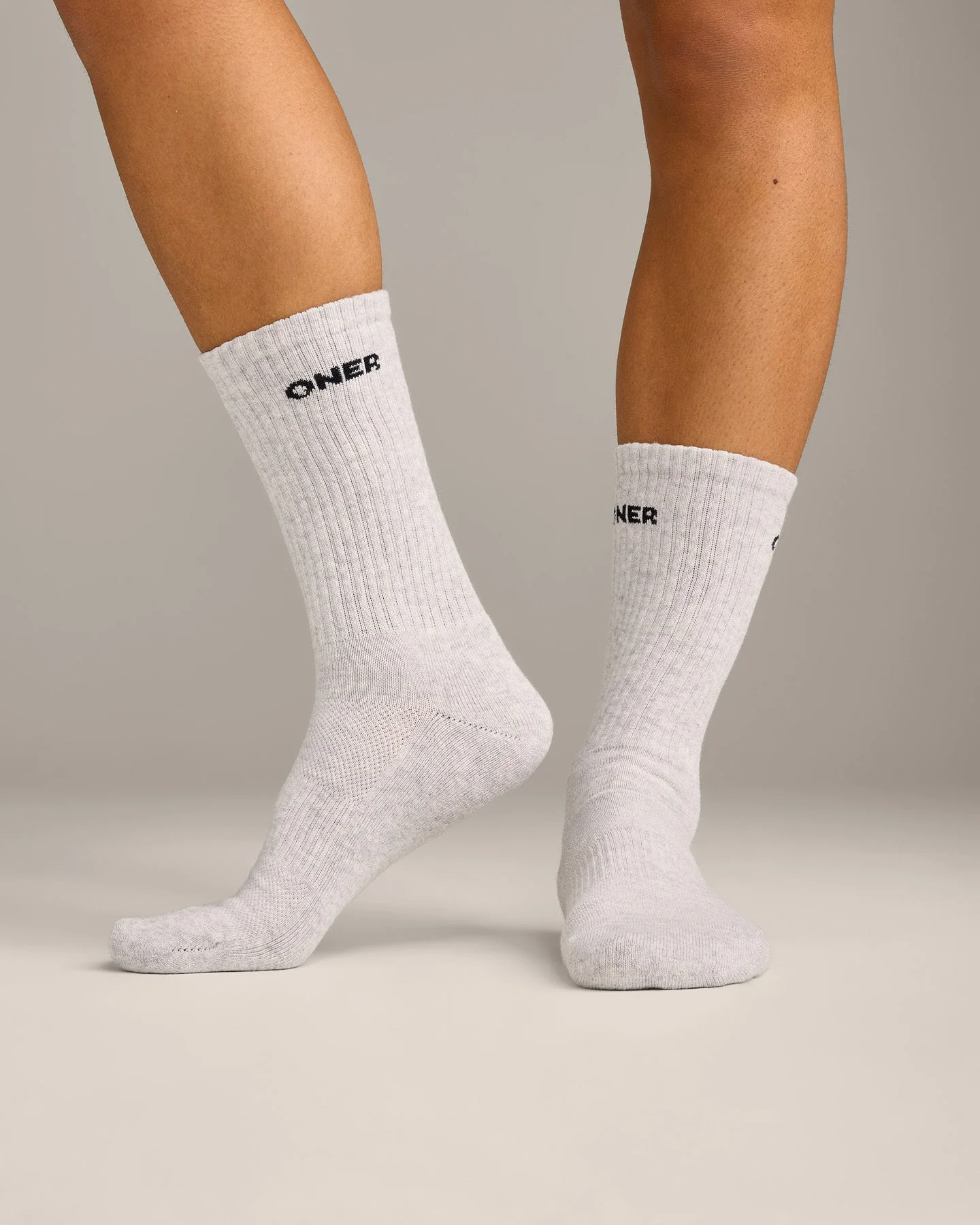 Oner Long Crew Socks 1 Pack | Grey Marl - Image 4