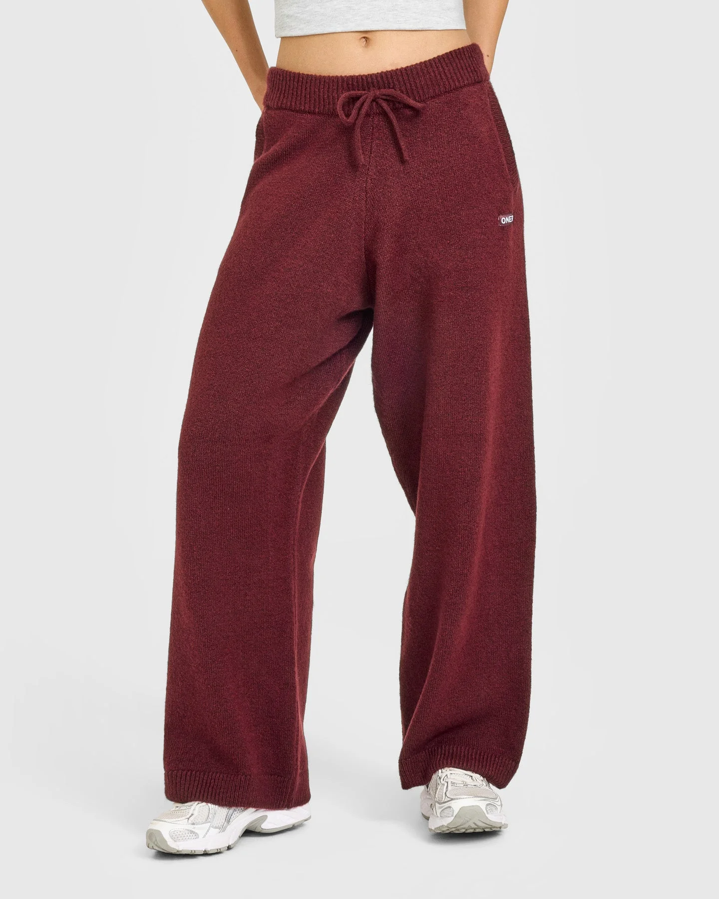 Oversized Knit Straight Leg Bottoms | Rosewood