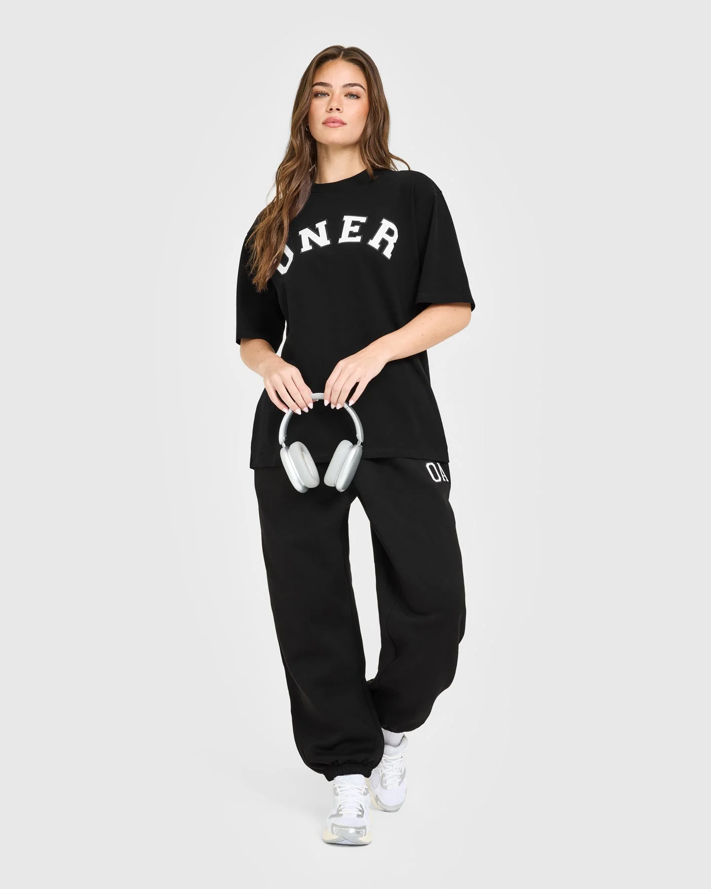 Oversized Oner Girlfriend Washed T-Shirt | Black - Image 3
