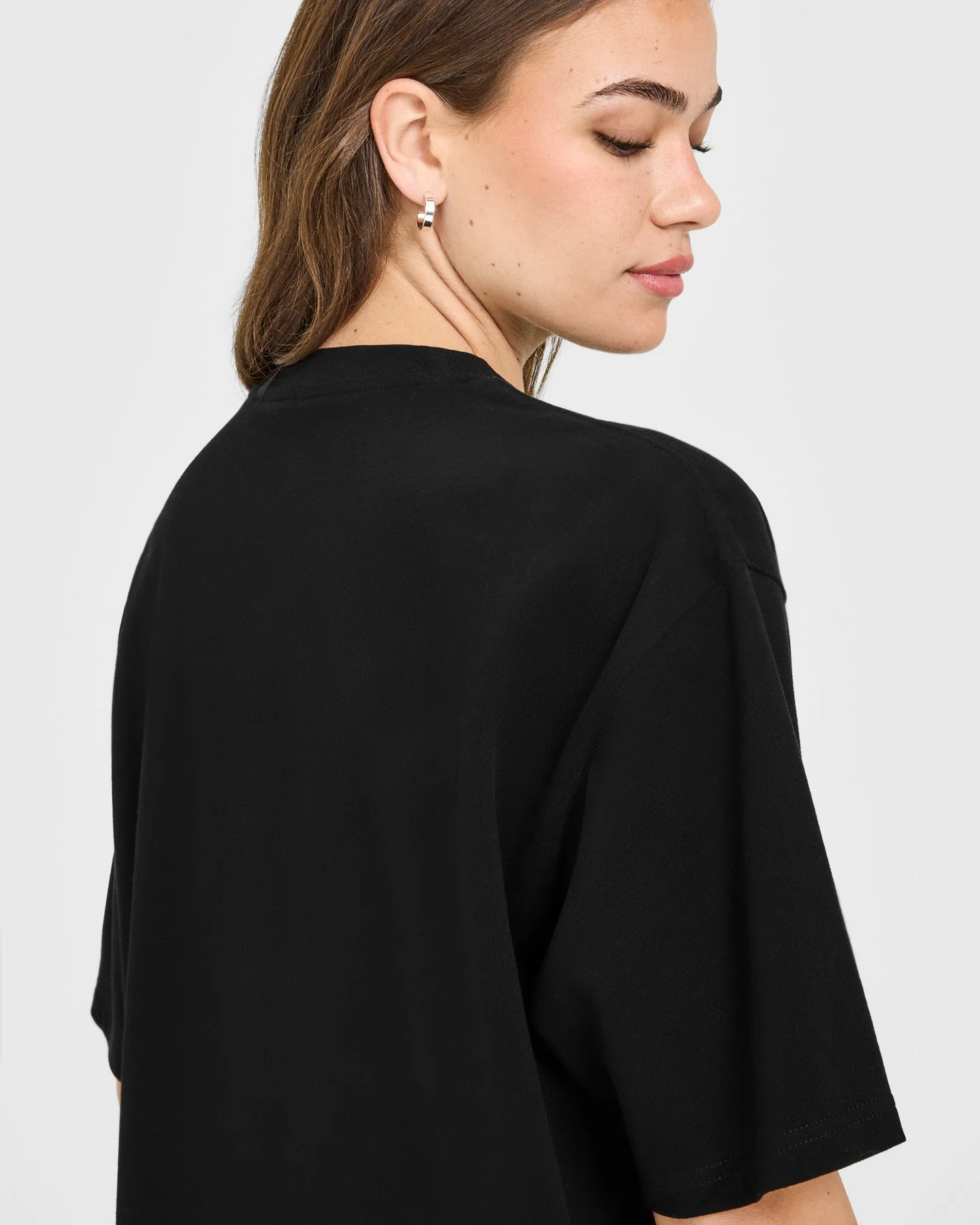 Oversized Oner Girlfriend Washed T-Shirt | Black - Image 4