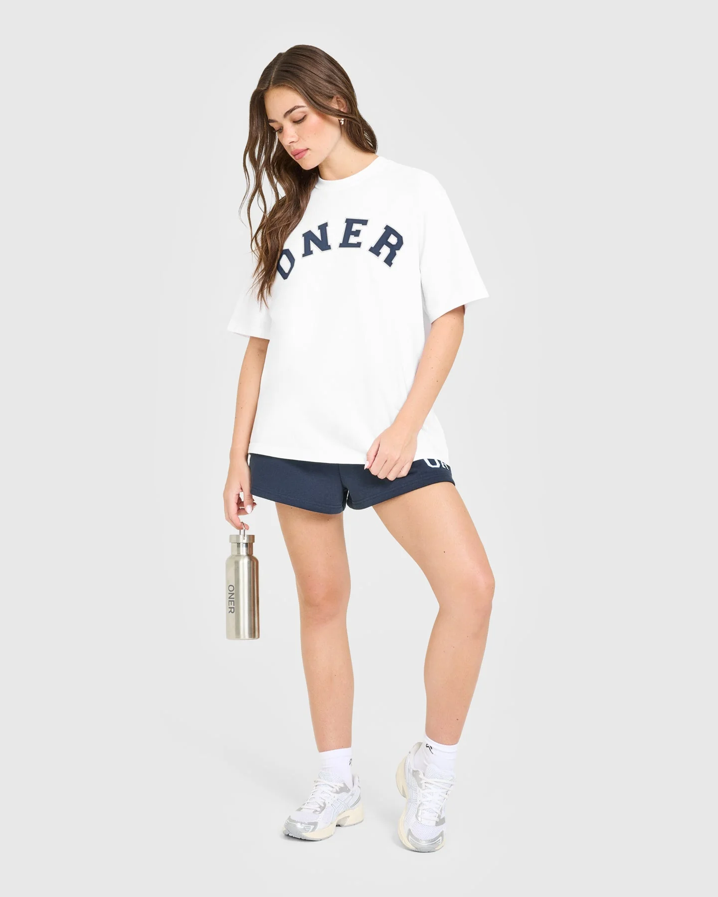 Oversized Oner Girlfriend Washed T-Shirt | White - Image 3