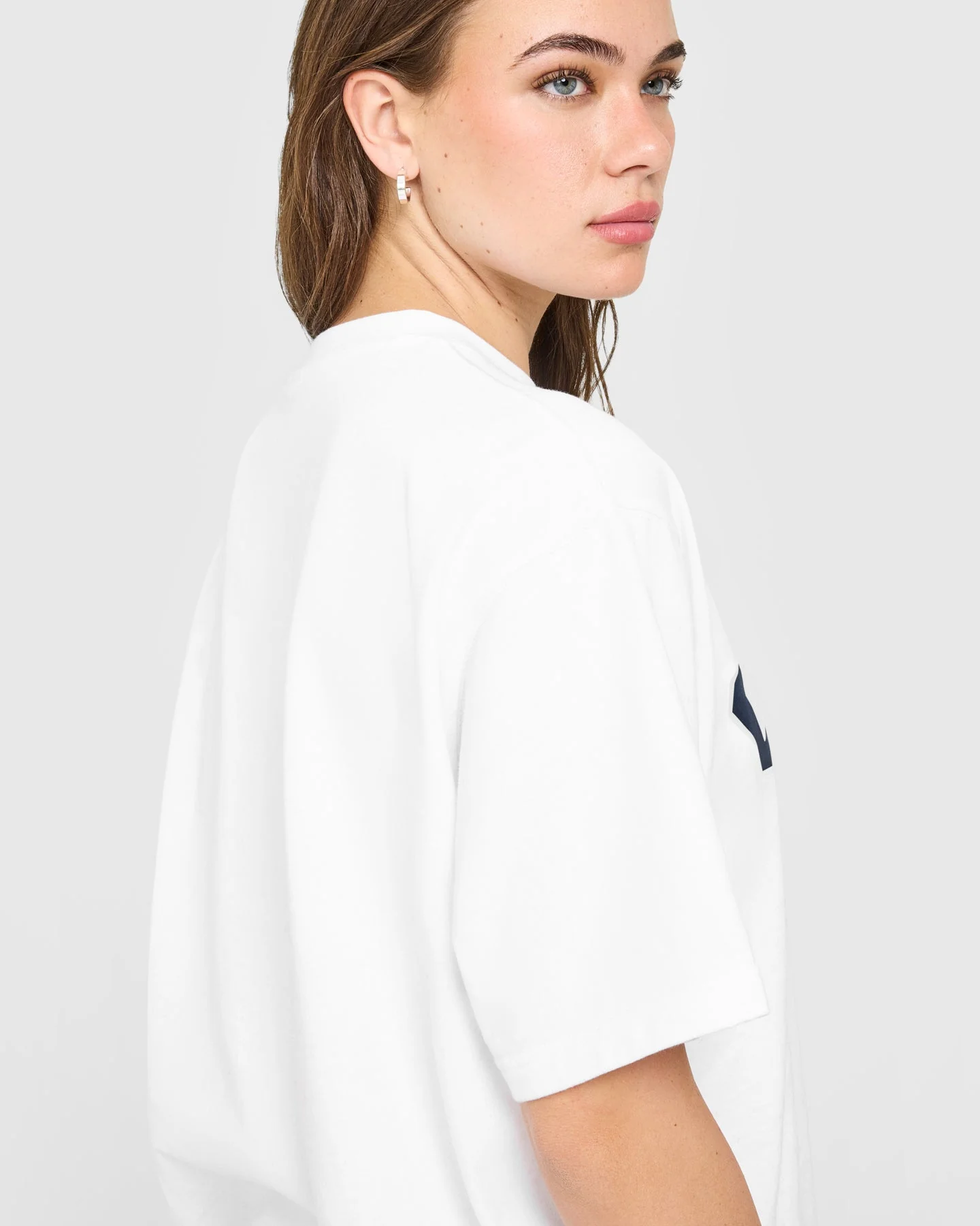 Oversized Oner Girlfriend Washed T-Shirt | White - Image 4