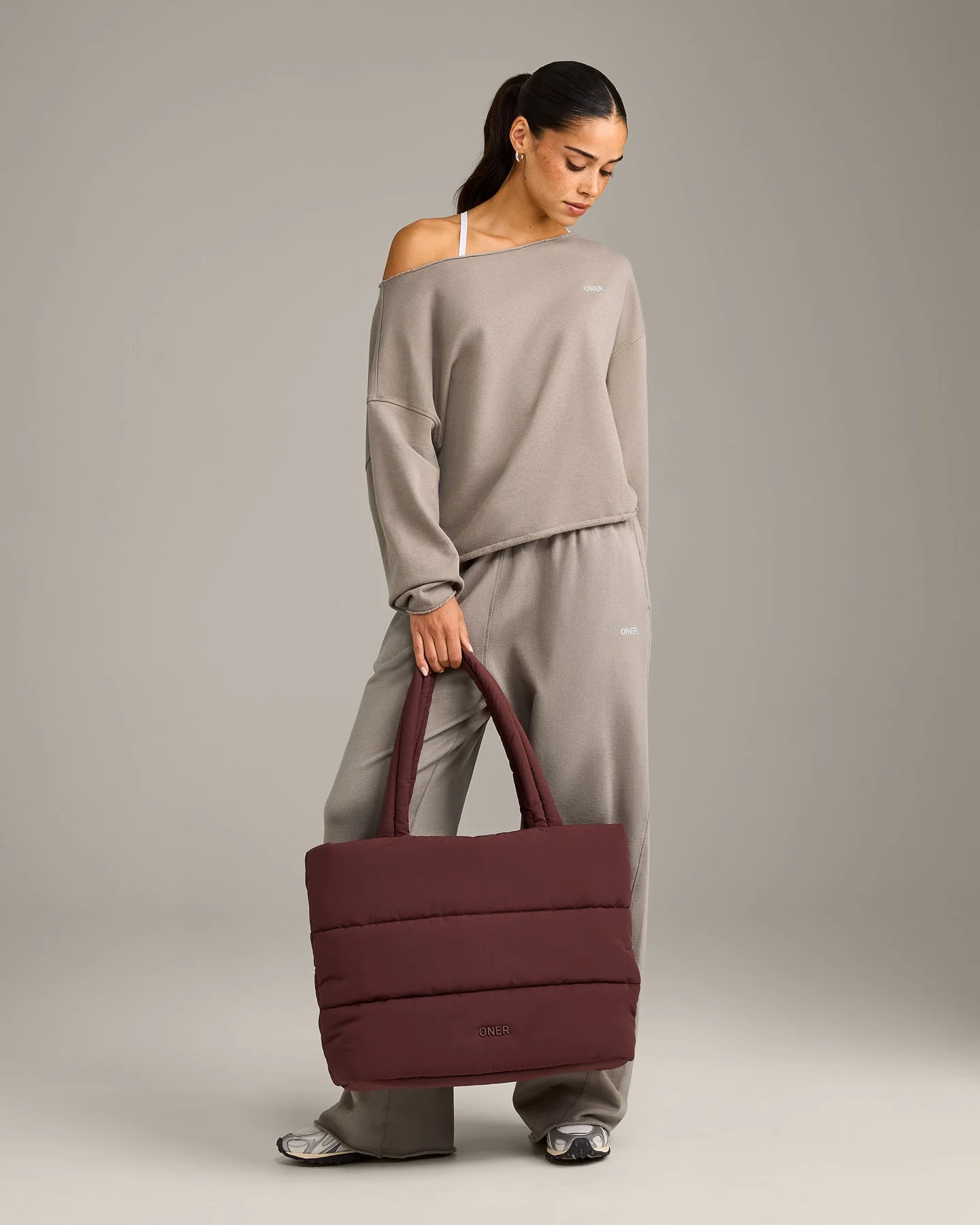 Raw Cut Lounge Off-The-Shoulder Sweatshirt | Washed Minky - Image 3