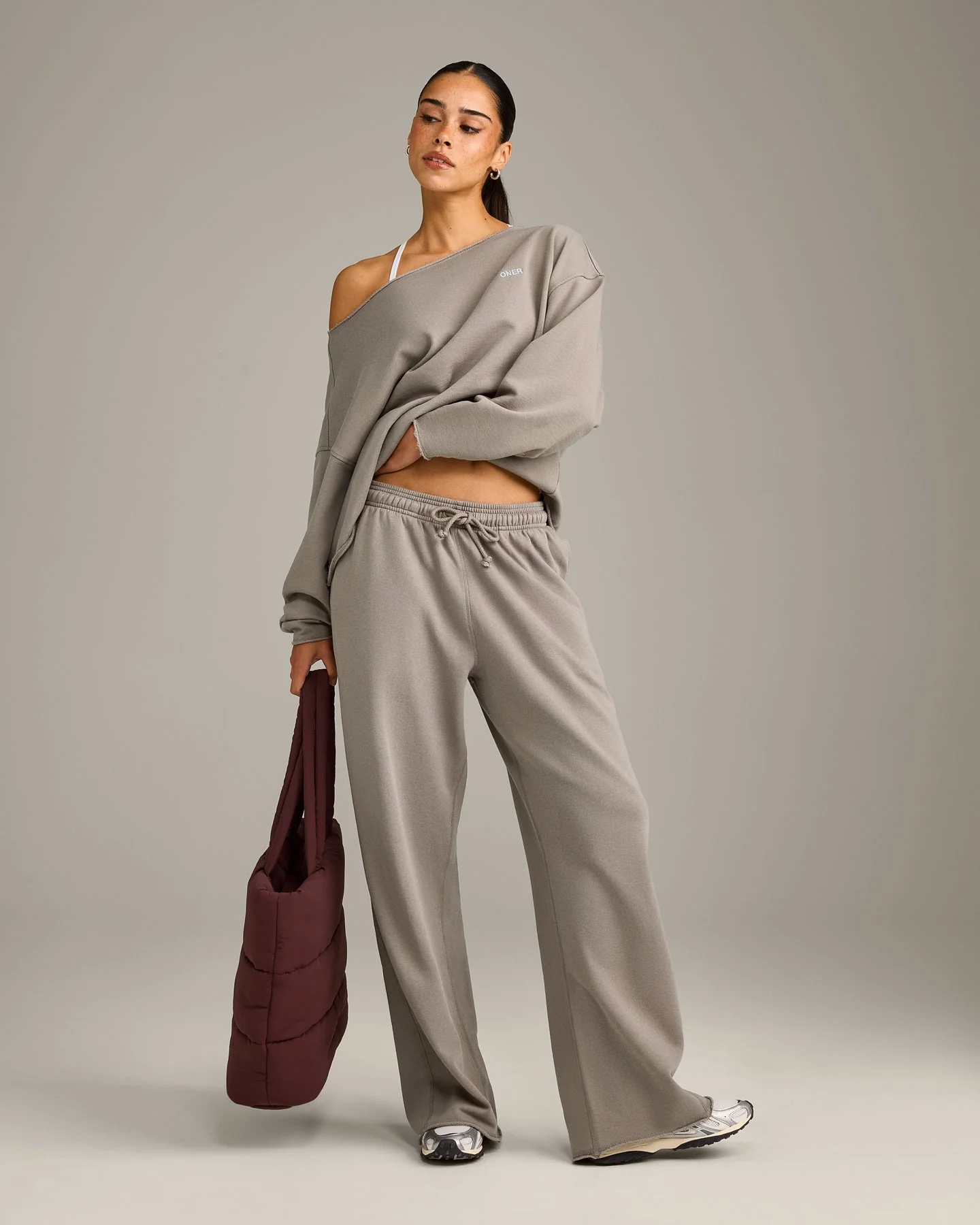 Raw Cut Lounge Wide Leg Joggers | Washed Minky - Image 3