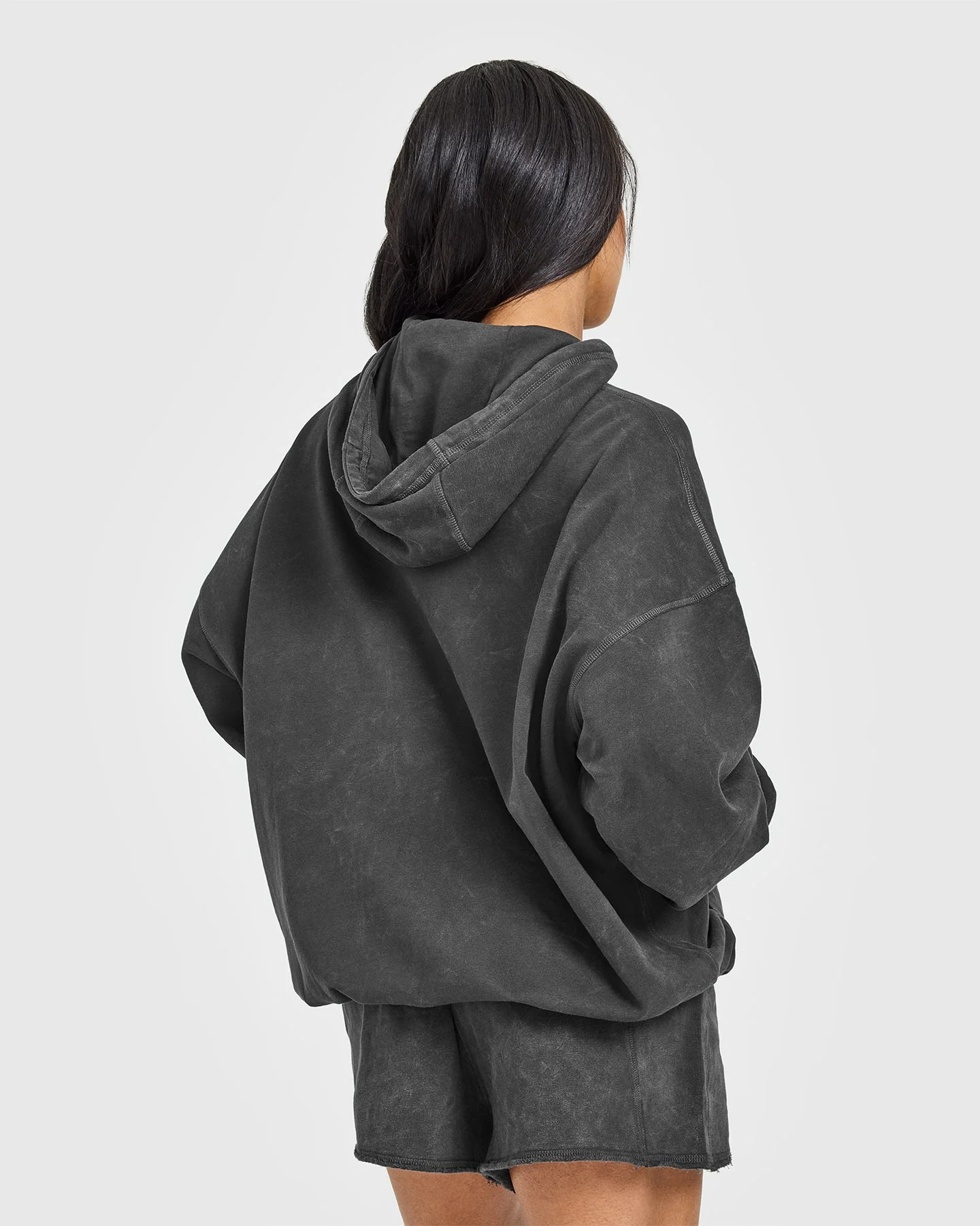 Raw Lounge Oversized Hoodie | Washed Black - Image 2