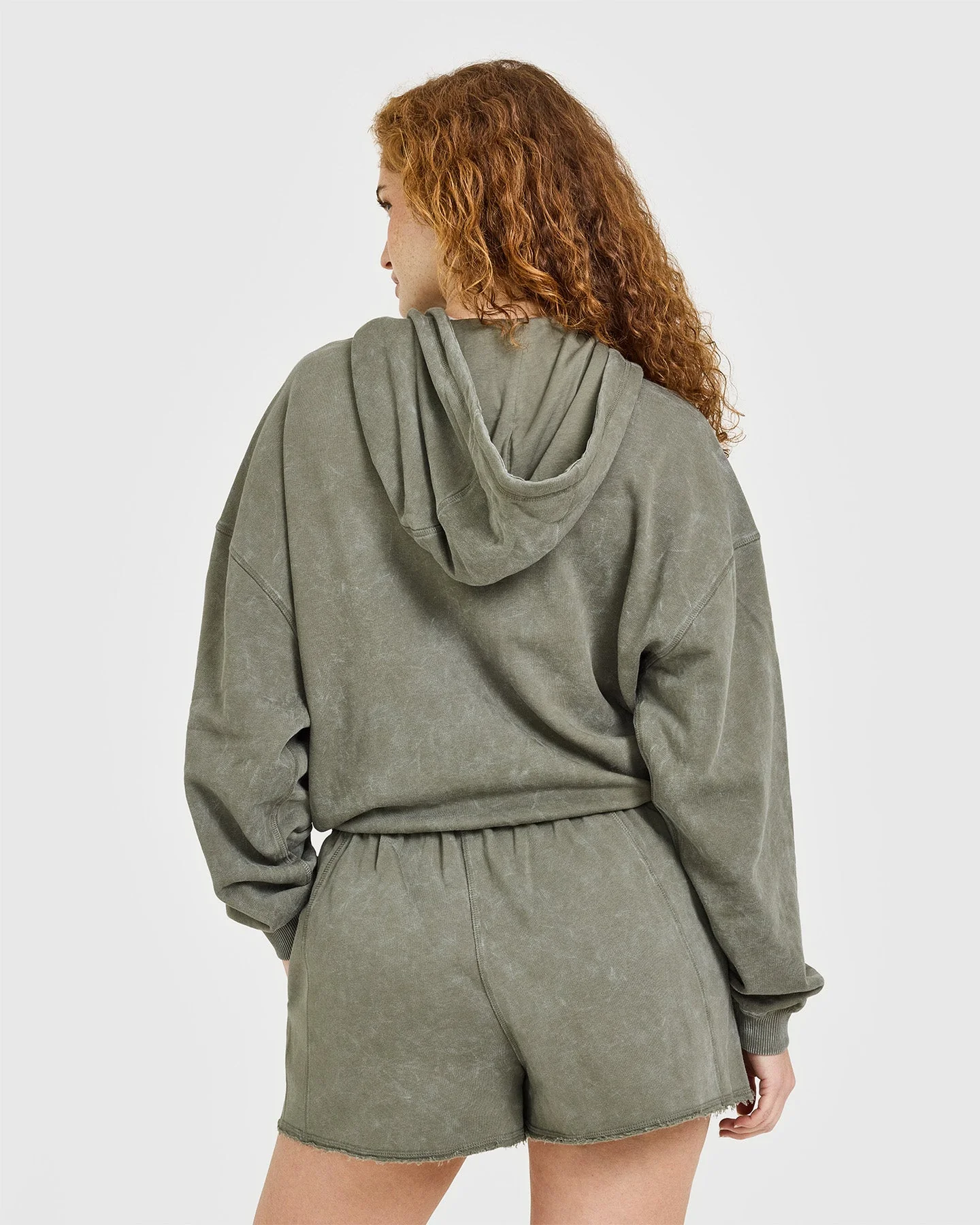 Raw Lounge Oversized Zip Hoodie | Washed Alpine Green - Image 4