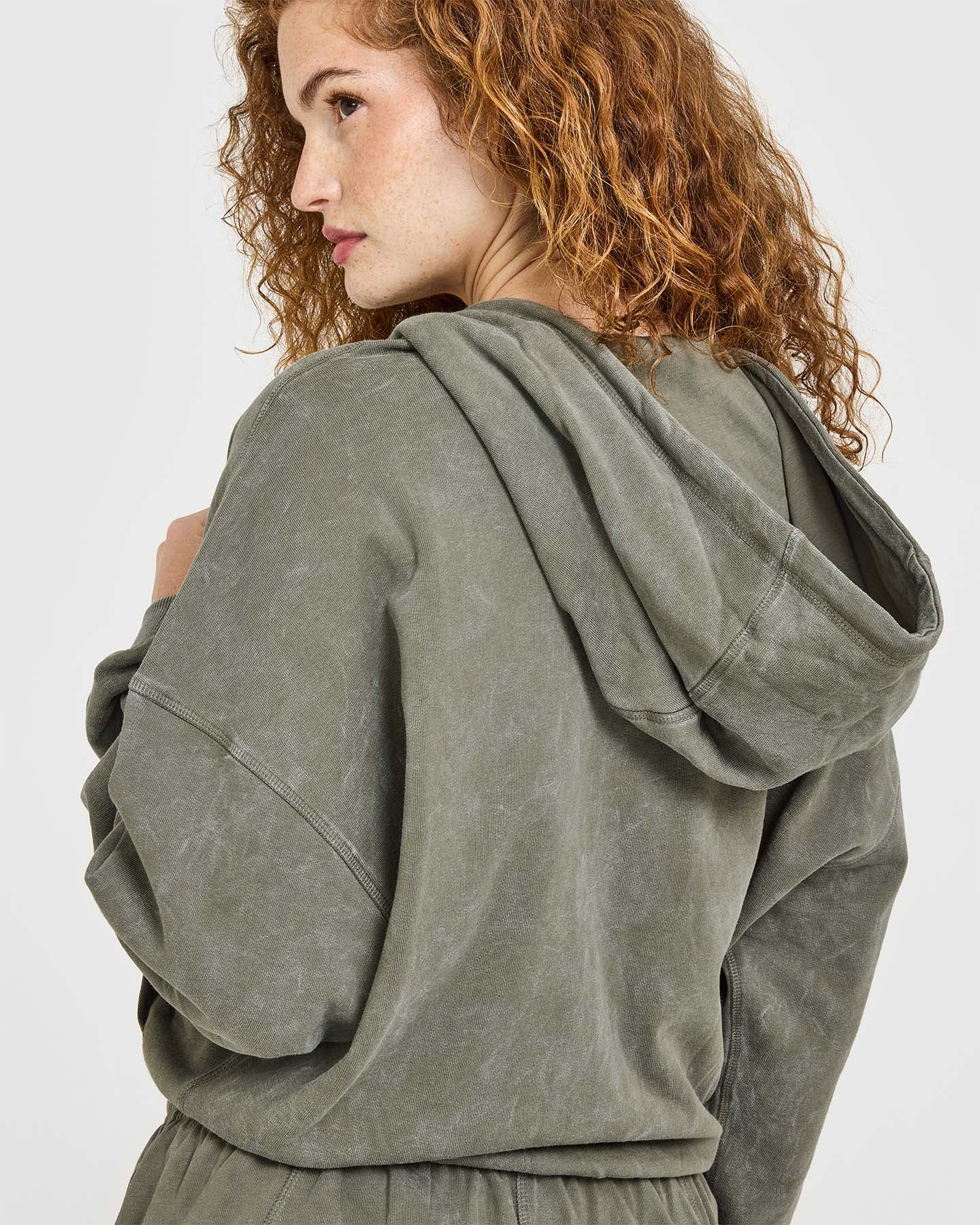 Raw Lounge Oversized Zip Hoodie | Washed Alpine Green - Image 5
