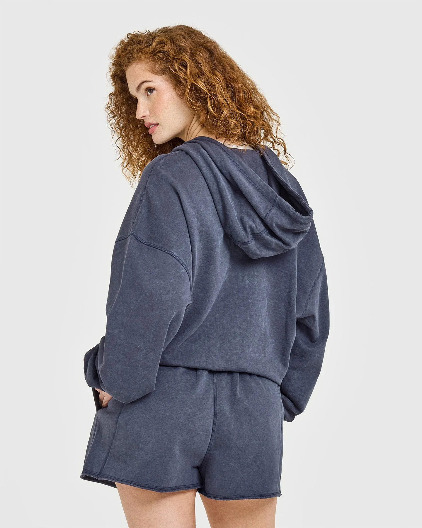 Raw Lounge Oversized Zip Hoodie | Washed True Blue - Image 2