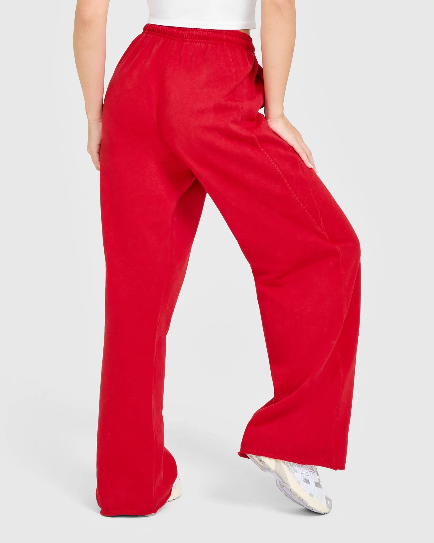 Raw Lounge Wide Leg Joggers | Washed Fiery Red - Image 2