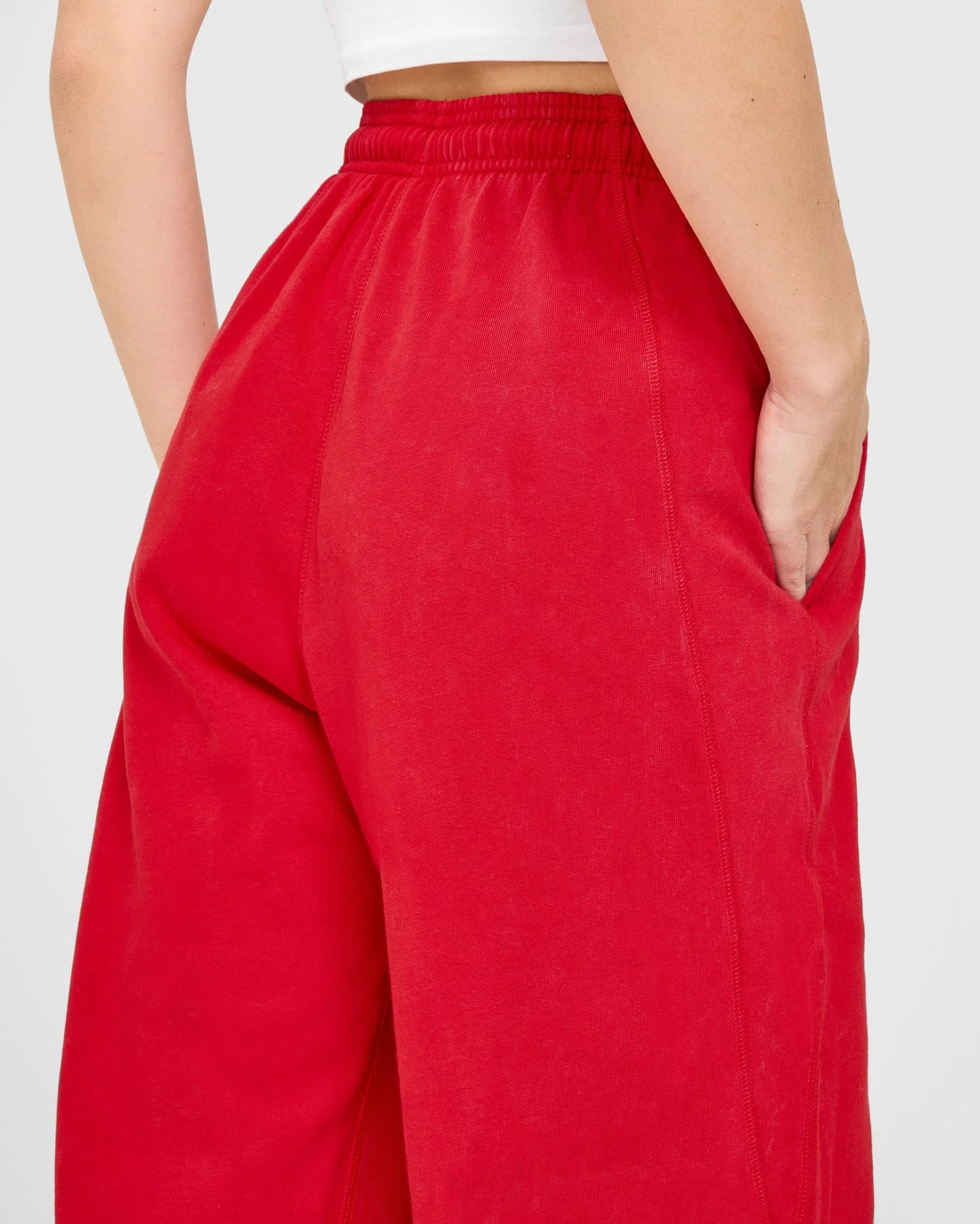 Raw Lounge Wide Leg Joggers | Washed Fiery Red - Image 4